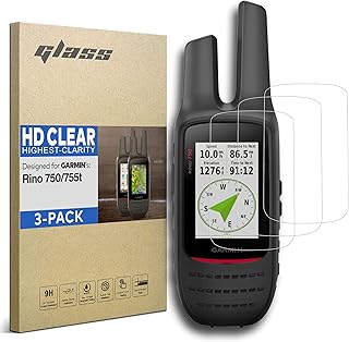 [3-PACK] Glass Screen Protector Designed for Garmin Rino 750, Rino 755t [Glove-friendly] 3 Inch GPS Navigator Protecting Guard Rino750 Rino755t Accessories (HD Clear)