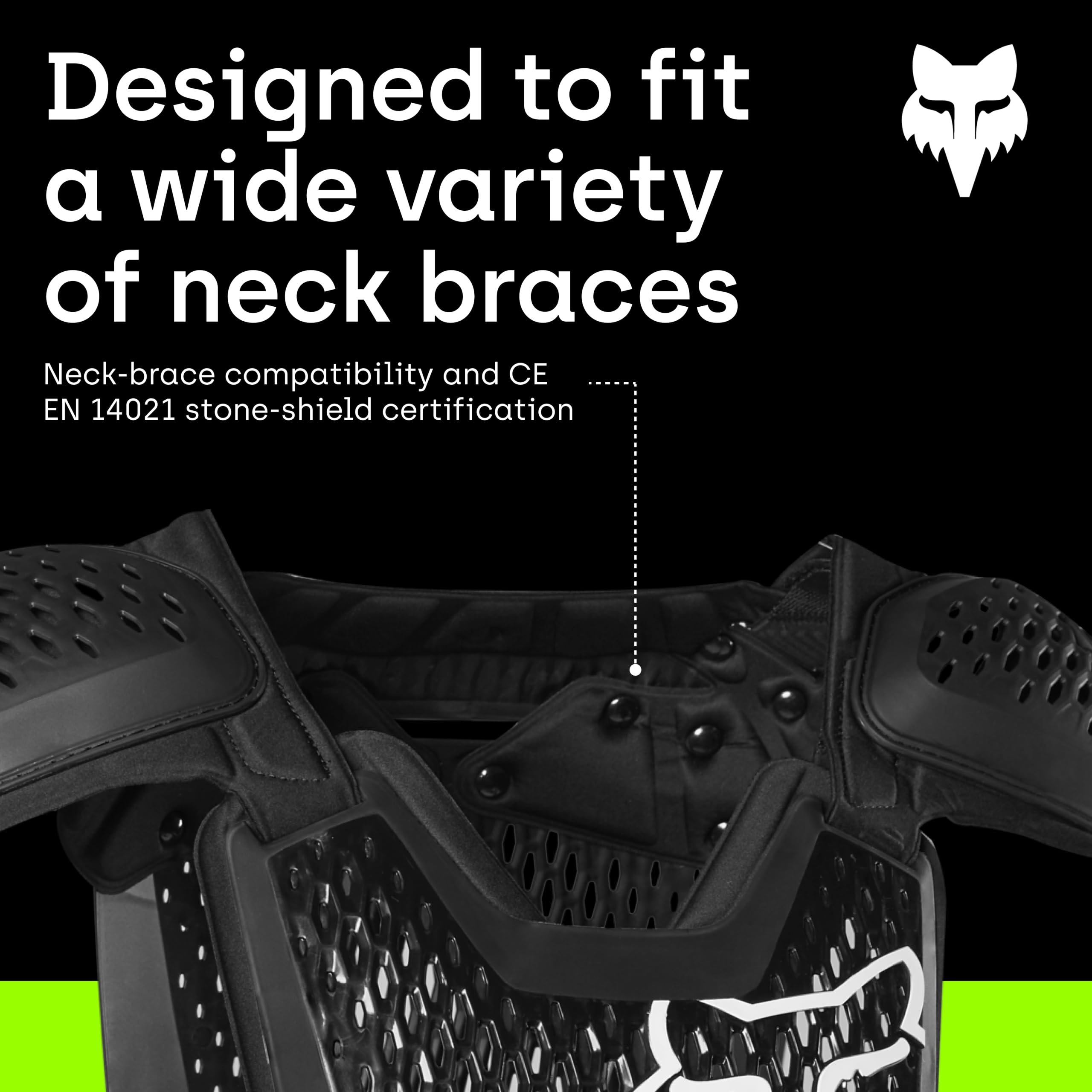 Fox Racing – R3 Protection – Unisex-Erwachsene für Herren und Damen – Motocross Brustschutz – Belüftet, Nackenschutz-kompatibel, Verstellbare Passform