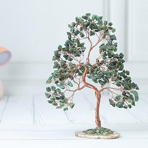 BEZAVO Árbol de la vida de cristal de aventurina verde – Regalos de cumpleaños para mujeres, mamá, inauguración de la casa y regalo espiritual hecho