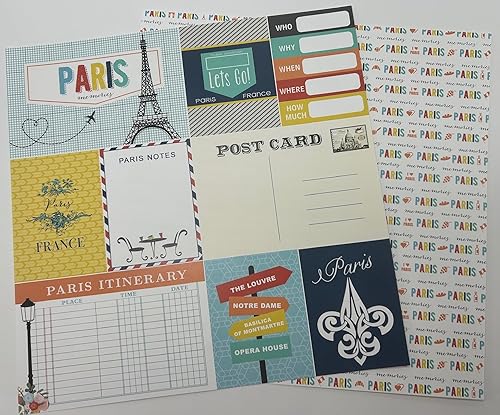 Miniatura 5 de Scrapbook Customs Kit de álbumes de recortes de papel y calcomanías temáticas de Paris City Memories