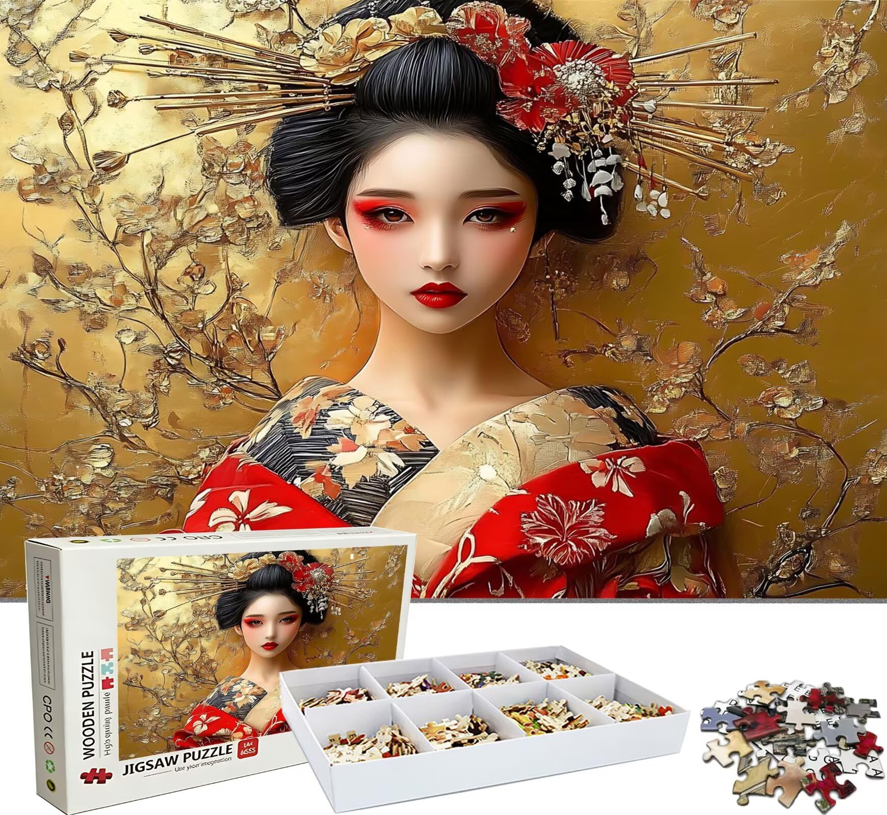 Puzzle 5000 Teile, Holzpuzzle Erwachsene Japan Schönheit Impossible Klassische Jigsaw Puzzles 156.5 x 105.5 cm, Familien Spiel, Puzzle Stressabbau Denkspiel, Home Dekor w0-738