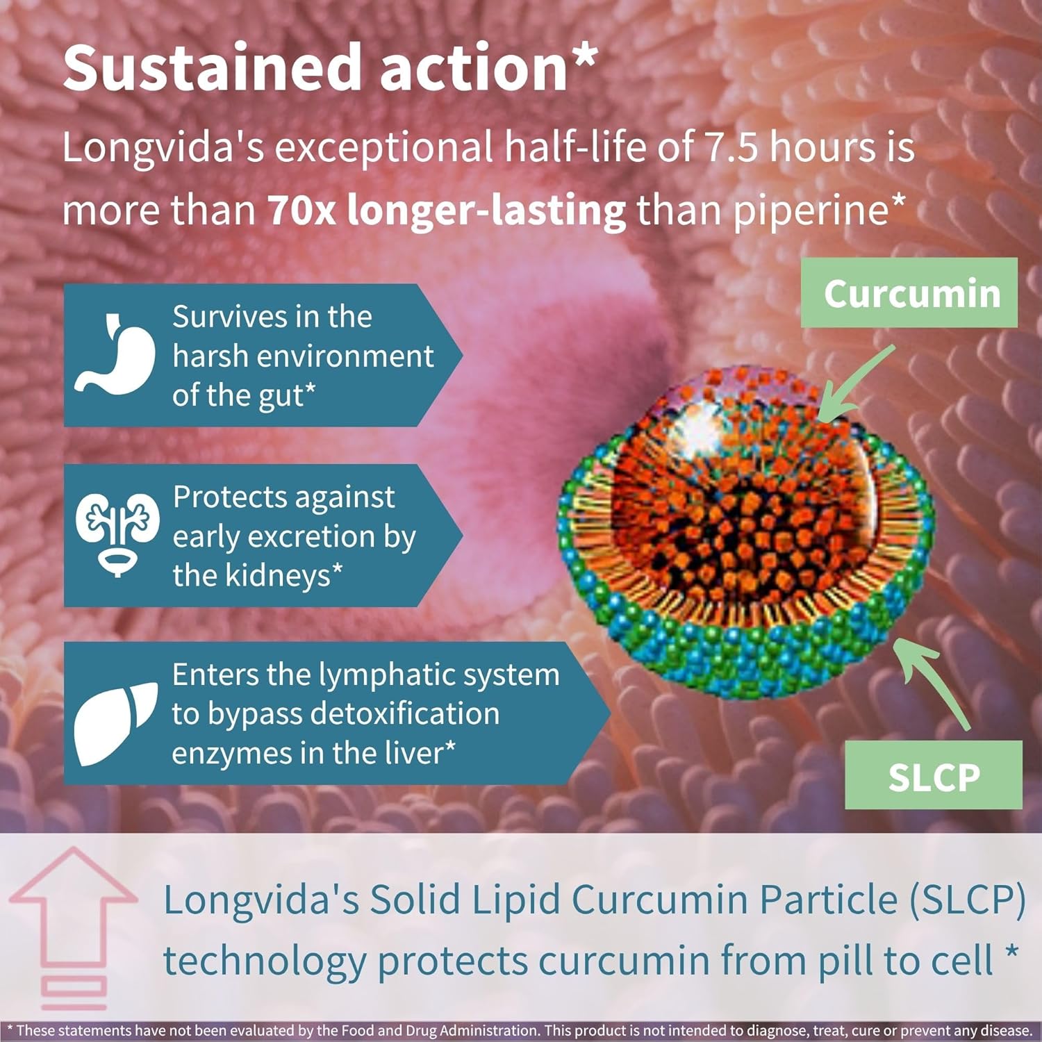 Igennus Longvida Lipidated Curcumin 500mg, Ultra Bioavailable & Sustained Action, 65x Higher Plasma Levels, Intensive Support, Free-Form Curcumin, Vegan, 90 Capsules