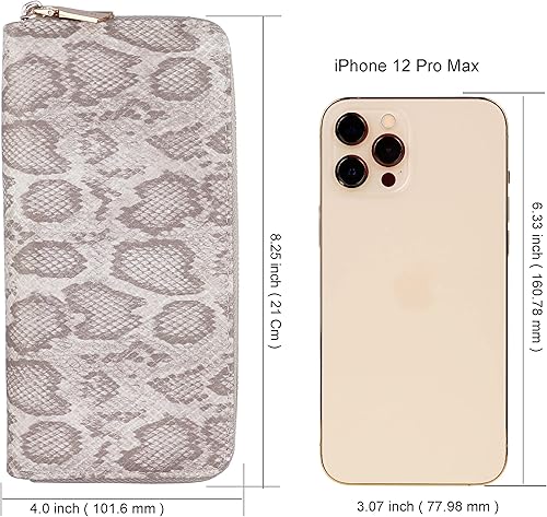 Miniatura 4 de B BRENTANO Cartera de Bolsillo de Cuero Vegano con Doble Cremallera y Correa de Mano con Agarre