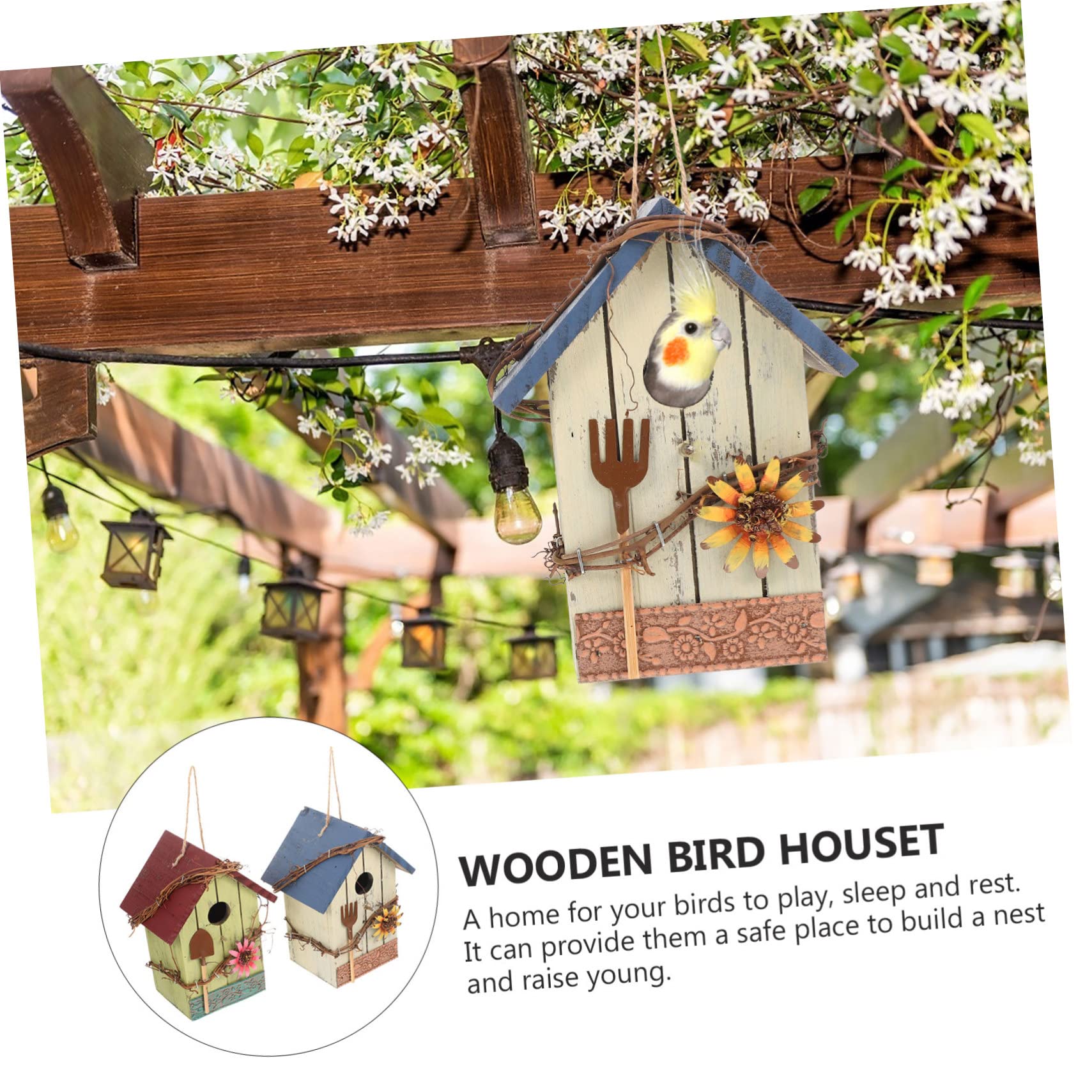 2stücke Holz Vogelhaus Für Kleine Vögel Handgefertigte Nistkästen Für Garten Und Balkon Sicheres Und Gemütliches Zuhause Für Wellensittiche Und Andere Haustiere