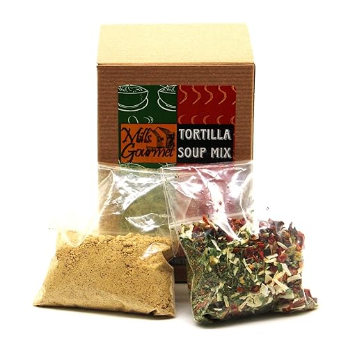 Mills Gourmet Mezcla de sopa de tortilla | Hecho con sabores de tomates, cebollas, pollo y comino | Ingredientes naturales y frescos - Caja de 4 oz