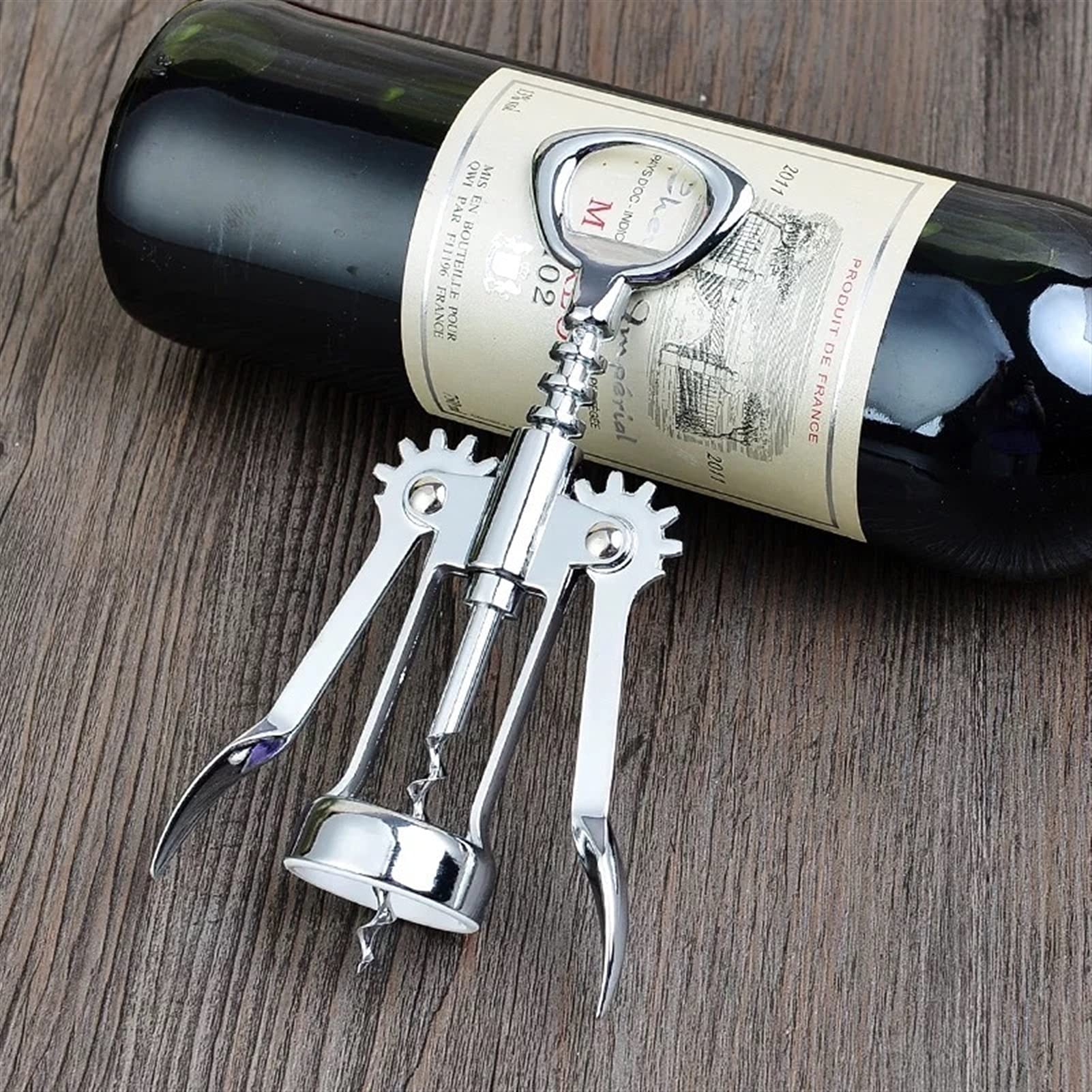MRKU Sacacorchos eléctrico con ala para Vino, aleación de Zinc, diseño ergonómico Premium, versión Mejorada.