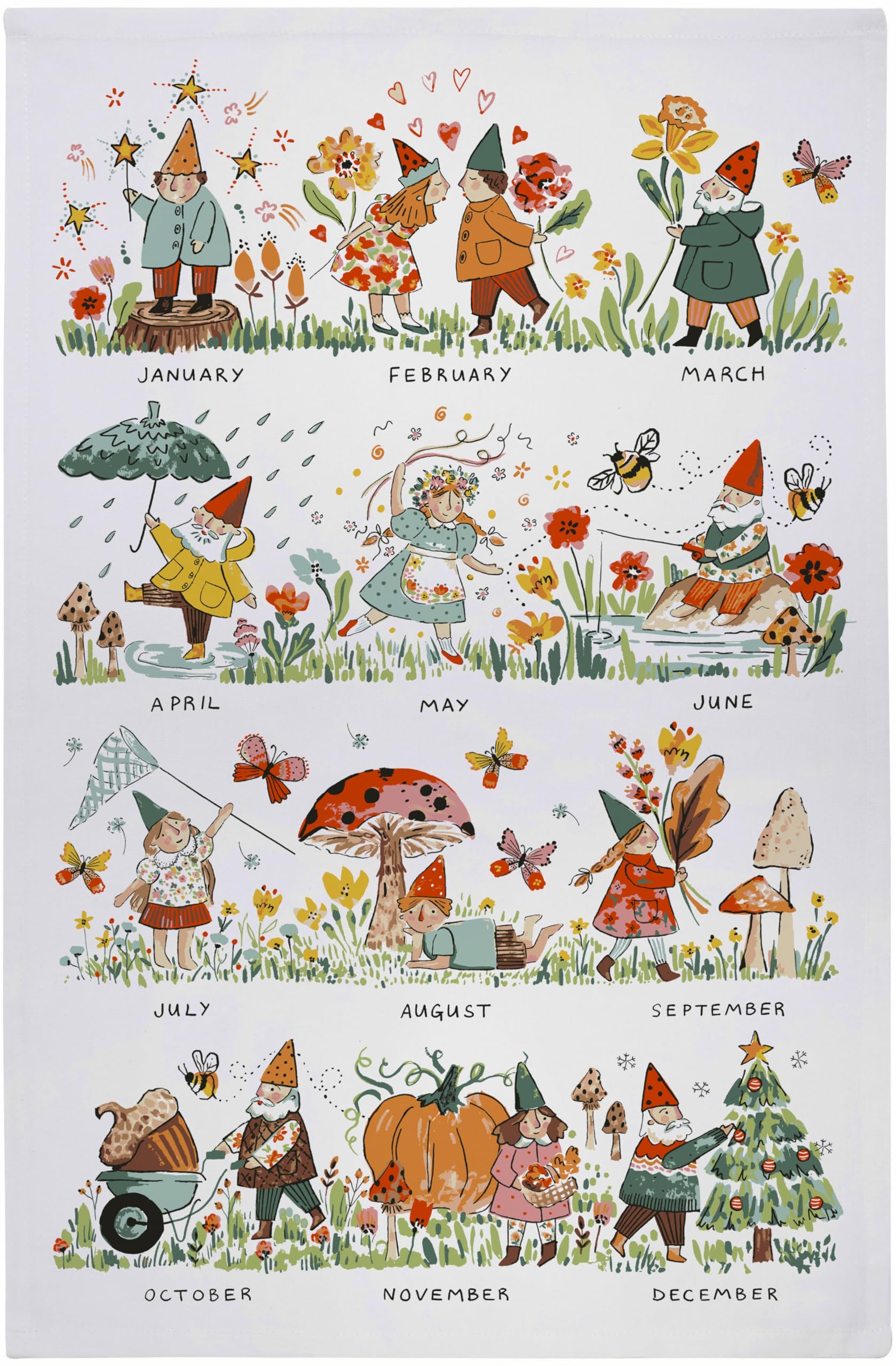 Ulster Weavers Multi Gnome Tea Towels (74 X 48Cm), 100% Cotton, Kitchen Towel/Cloth, Dish Cloths, Kitchen Accessories, Tea Towels For Kitchen Cotton