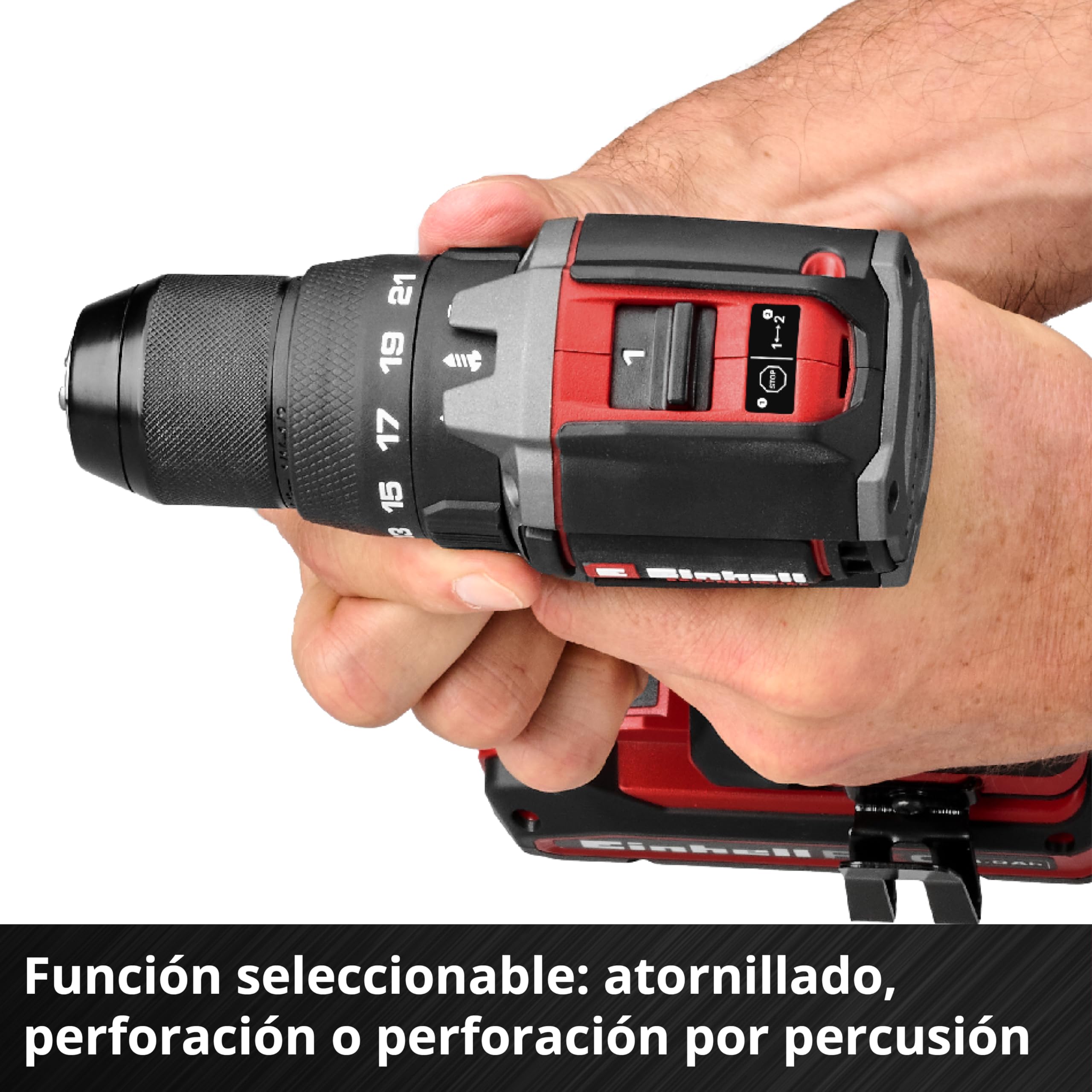 Einhell Professional taladro percutor con batería TP-CD 18/70 Li-i BL-Solo Power X-Change (18 V, sin escobillas, 70 Nm, antirretroceso, portabrocas de 13 mm, 2 velocidades, sin batería)