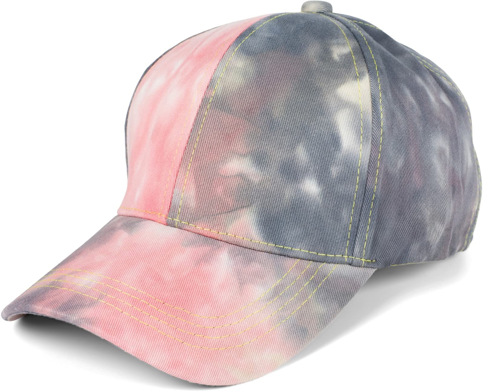 Stylebreaker Women's Beige-Grey-Pink Baseball Cap With Batik Pattern, Pattern Unique, 6-Panel, Basecap, Click & Snap Adjustable 04023082, Colour: