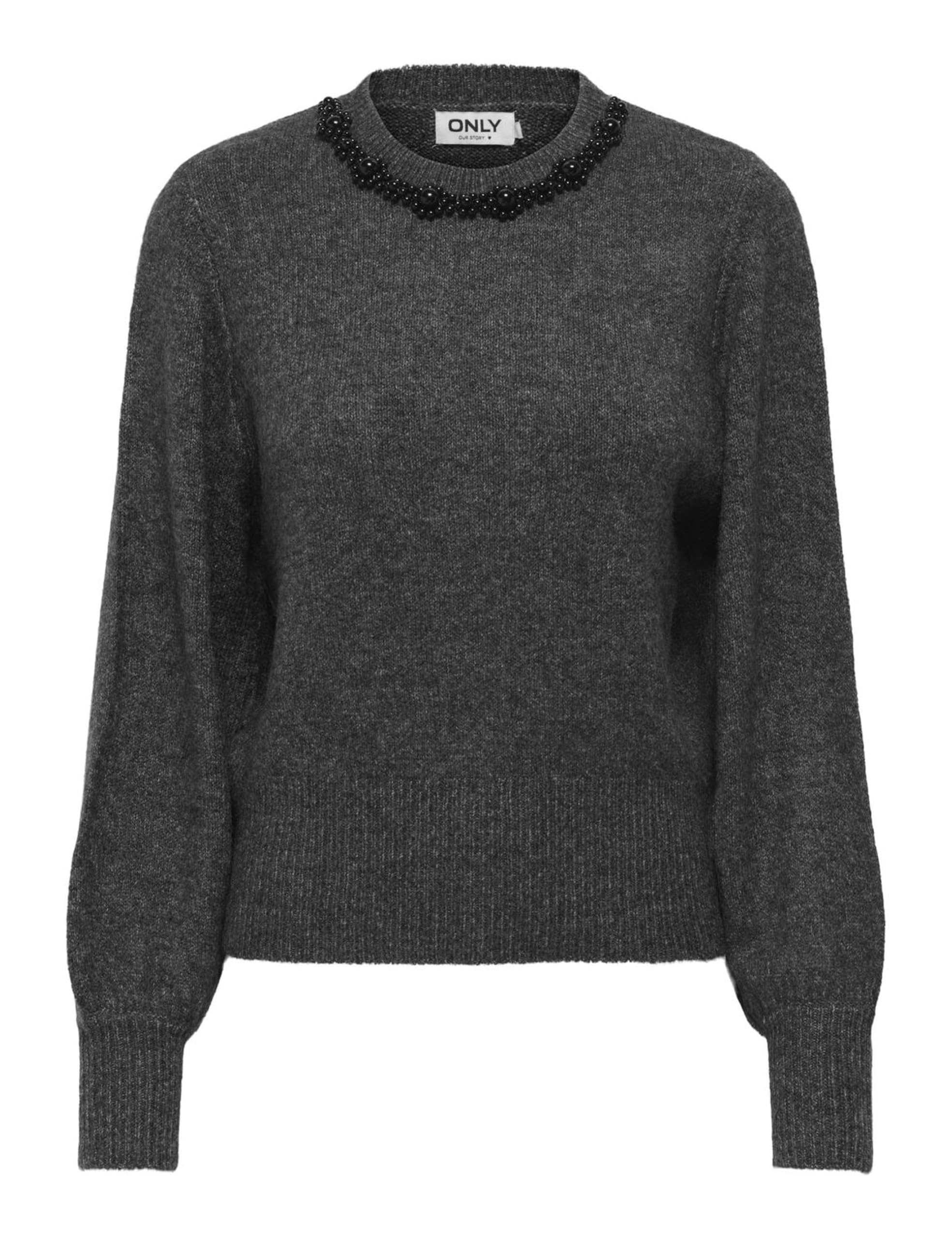 ONLY Onlelsa KNT Noos L/S Jumper, Medium Grey Melange, XS, Model 15210667