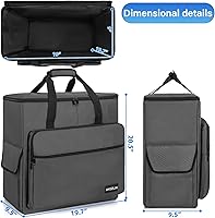 Vista 2 de AKOZLIN Estuche de Transporte para Torre de Computadora de Escritorio de Juegos PC Chasis Bolso de Viaje para Teclado Ratón Accesorios Gris