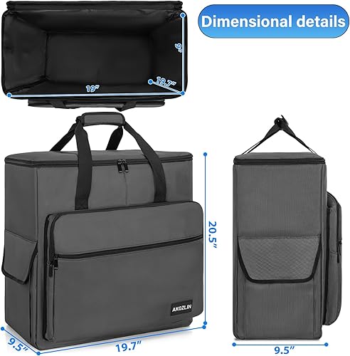 Miniatura 10 de AKOZLIN Torre de computadora de escritorio para videojuegos estuche de transporte para computadora bolsa de almacenamiento de viaje para funda de