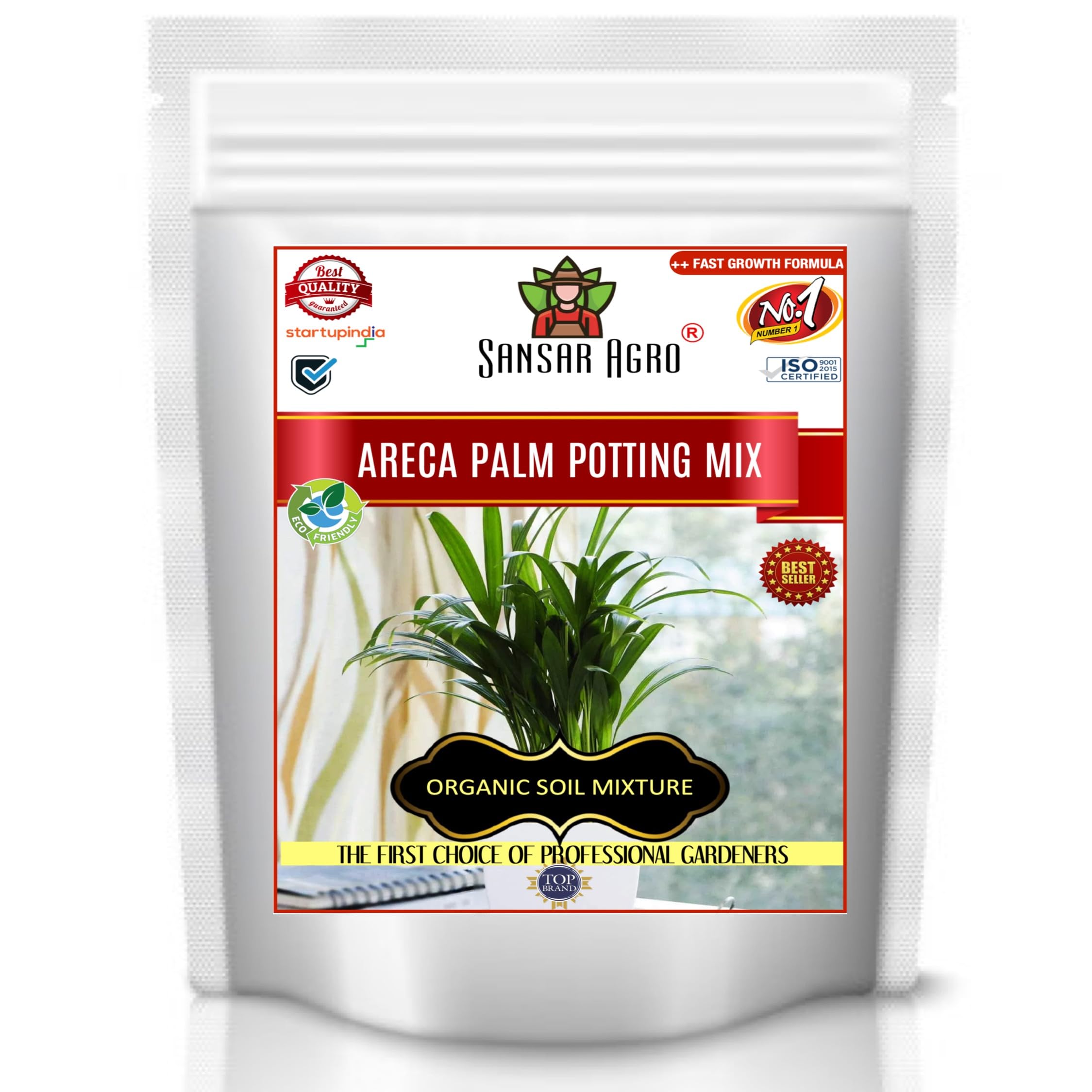Sansar Agro® Areca Palm Potting Mix, Essential Organic Soil Mixture for Areca Plants, Double Filtered with All Required Nutrients and Active Micro-Organism for Healthy Growth (1800 gm) (B09BLWK2M5) Amazon Price History, Amazon Price Tracker