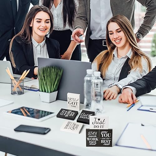 Vista 6 de WATINC Mini decoración inspiradora de escritorio de oficina, con citas motivacionales, decoración de mesa, inspiración positiva, decoración de mesa