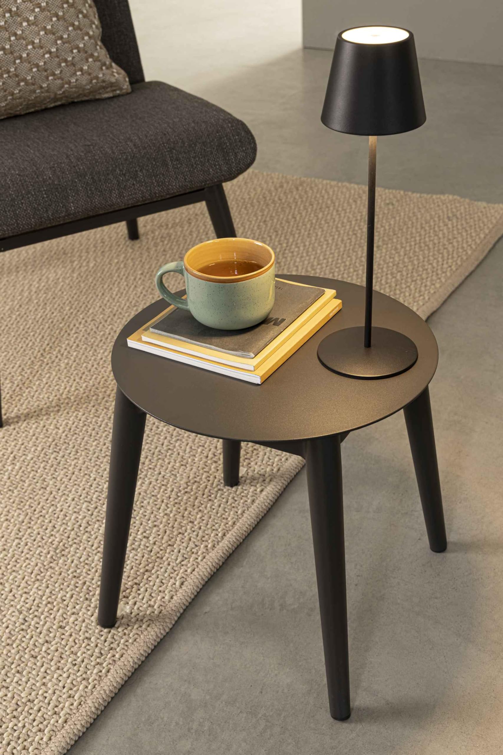 Lampada da Tavolo Etna a Batteria Ricaricabile, H 38 cm - Antracite/Luce Calda