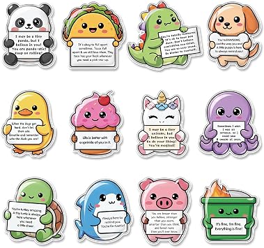 12 Pcs 3D Christmas Inspirational Fridge Magnets Gift, Vivid
