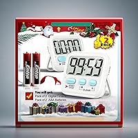 Vista 8 de Antonki Paquete de 2 temporizadores digitales para niños, temporizadores de cocina magnéticos de cuenta regresiva para cocinar, huevos, aula