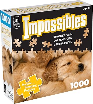 BePuzzled | Impossibles Puzzles Awww...Sleeping Puppies Challenging Puzzles with a Twist for Advanced Puzzlers Ages 15 and Upy, 1000 Pieces