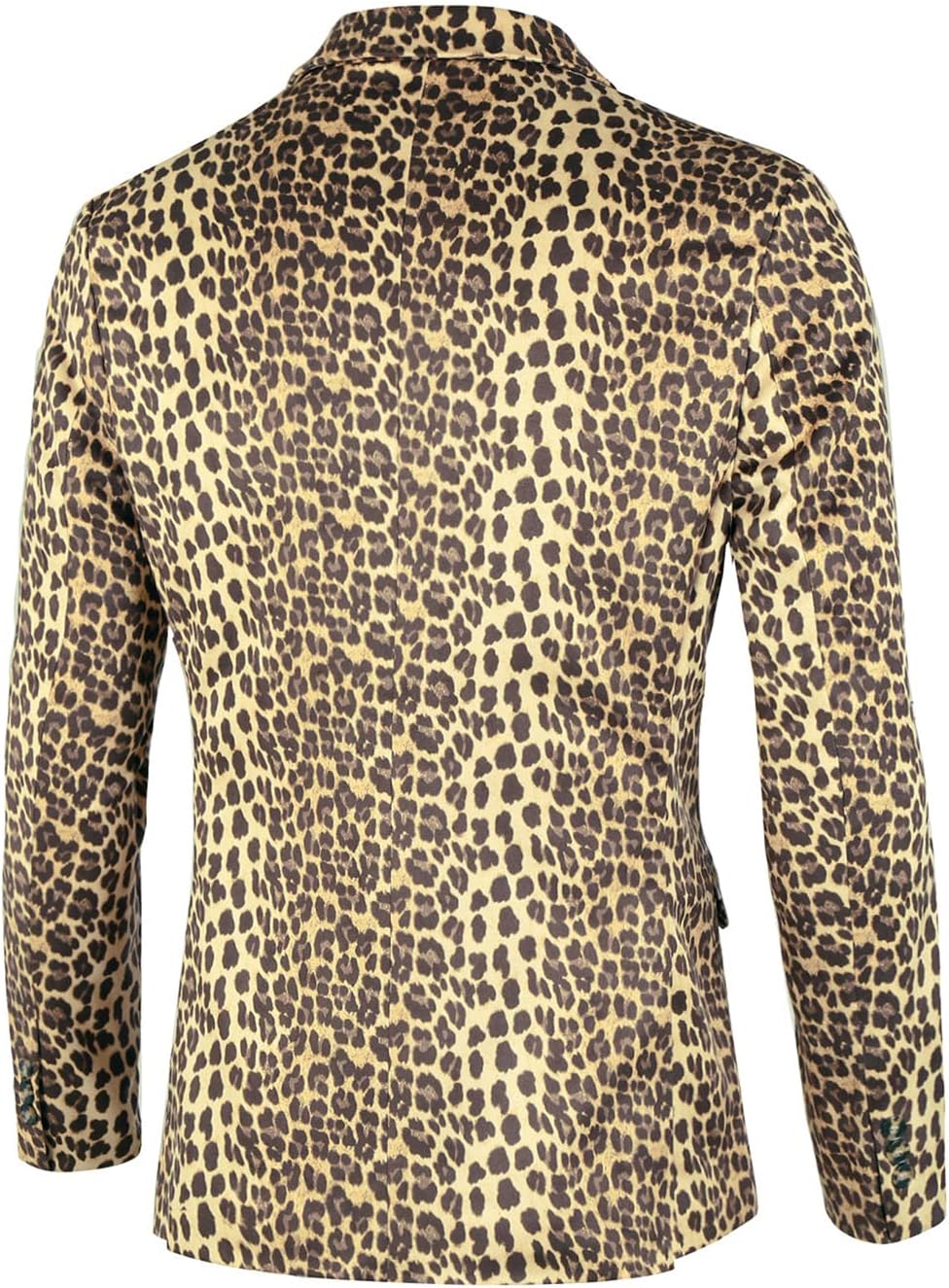 Lars Amadeus Men's Party Animal Leopard Print Blazer Notched Lapel Lightweight Sport Coat Suit Jacket