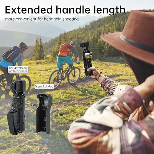 Miniatura 4 de RCGEEK Funda protectora para DJI Osmo Pocket 3, funda de transporte de viaje rígida portátil con almacenamiento seguro, incluye rueda de control y