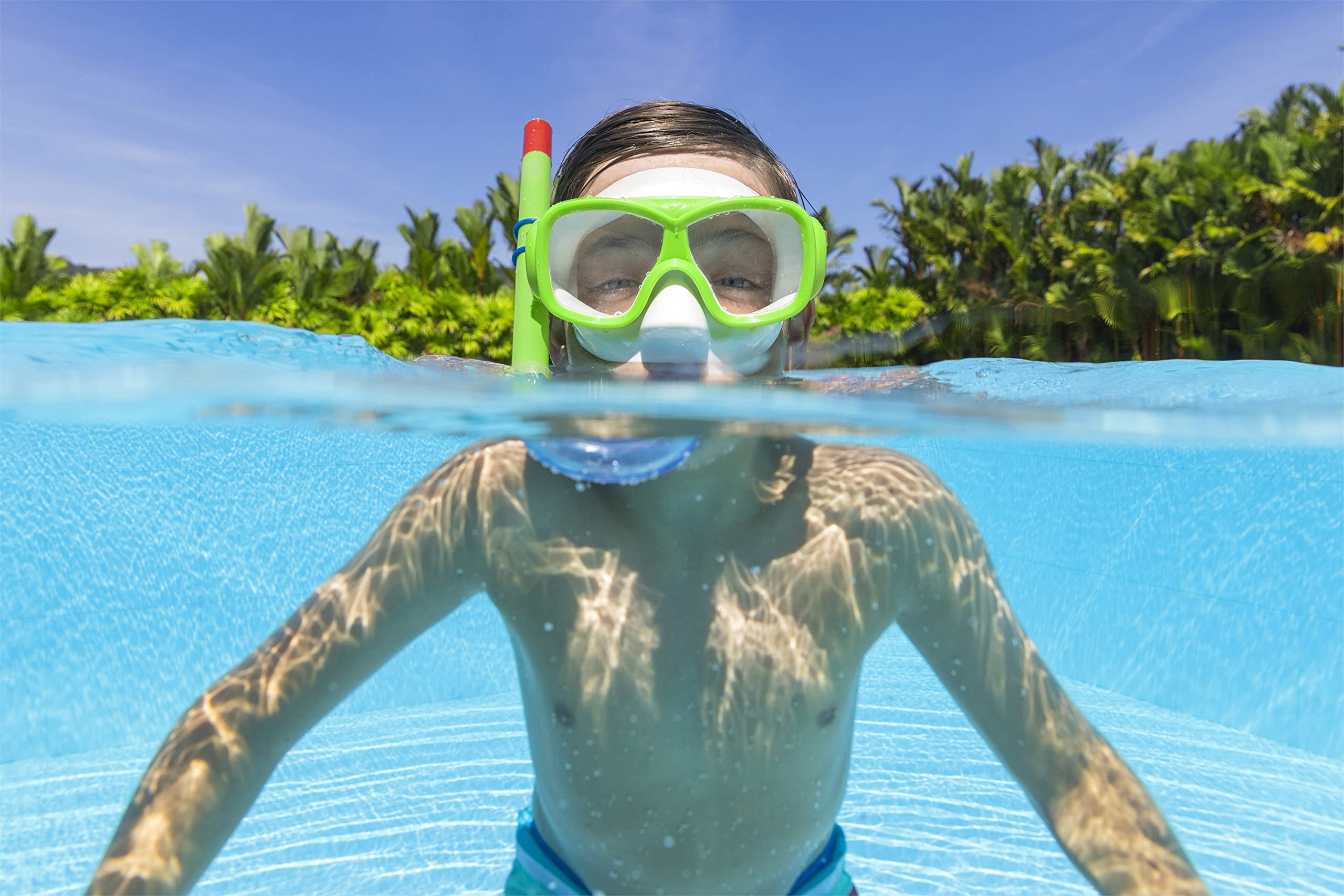 Bestway 24035-5 Set Maschera per snorkeling con boccaglio per bambini, 7+ anni