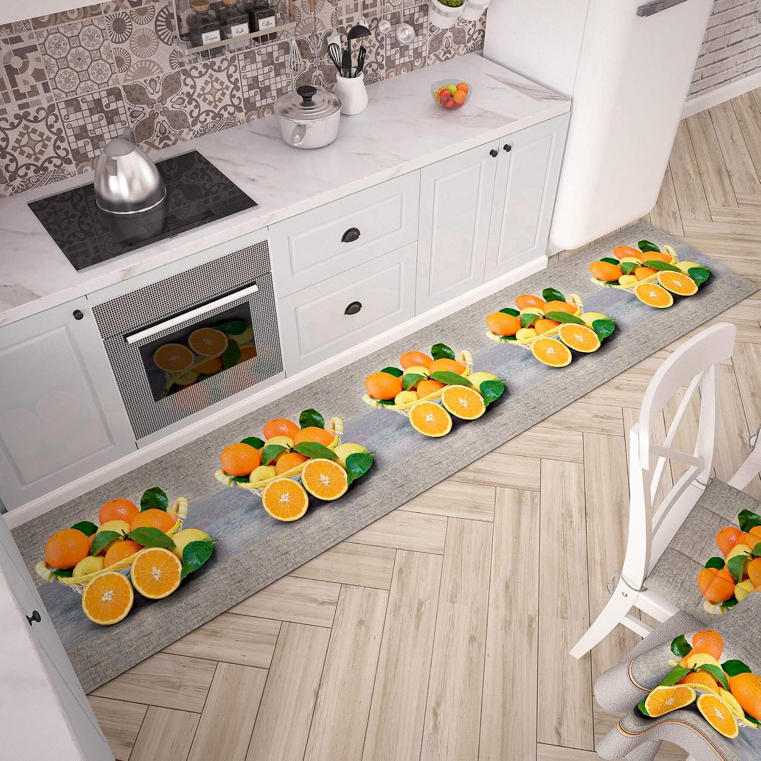 PETTI Artigiani Italiani Rectangular, Microfiber, Decorative Printed Table Cloth, 100% Made in Italy, Canvas, Oranges, 140x180 cm - Image 5