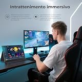 UFYQL Portable Monitor 15.6" FHD 1080P IPS, Dual Speakers, HDMI/USB-C, Eye-Care, Class A - 6