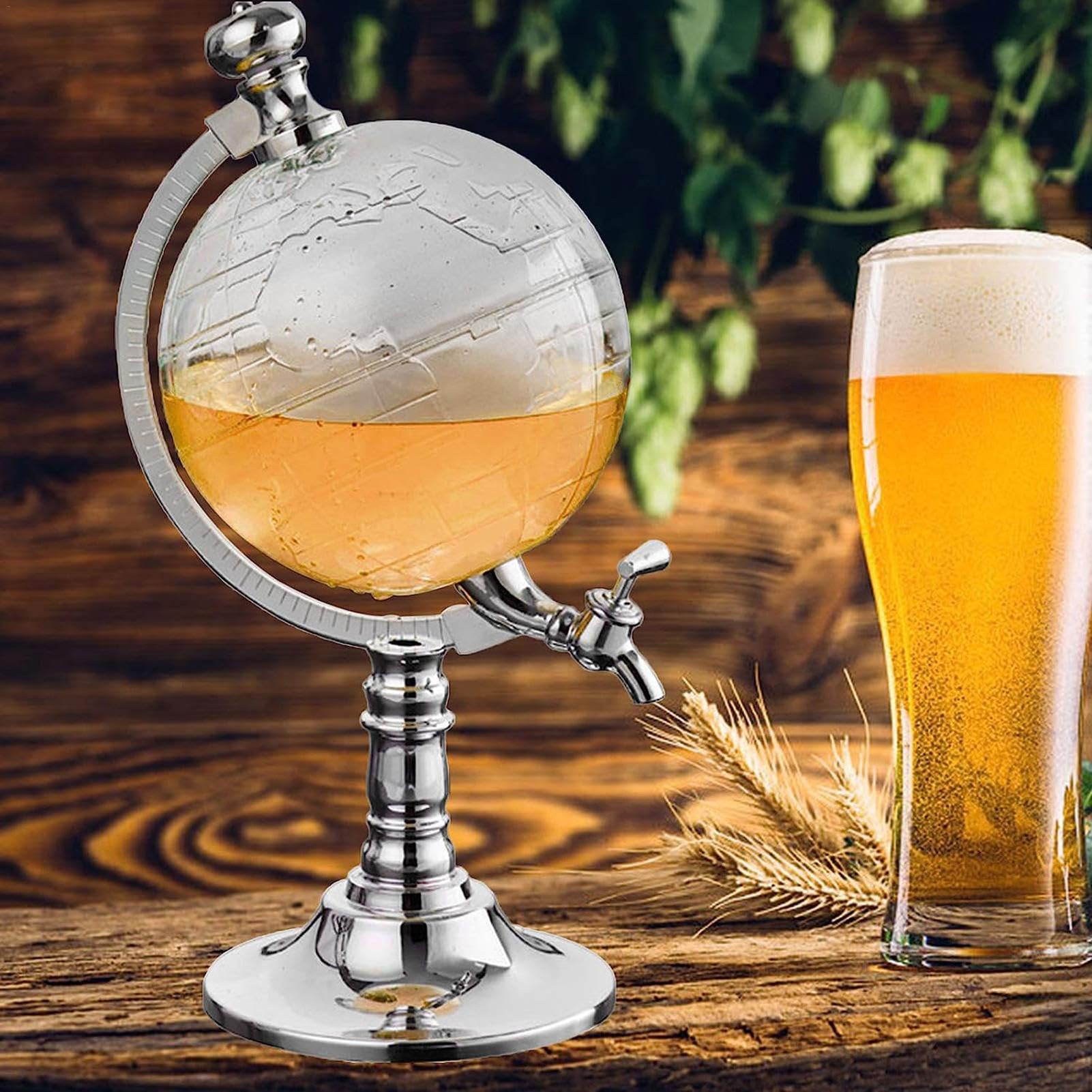 Globo di decanter per whisky - Set di decanter in vetro per vino | Dispenser versatore aeratore per vino con decanter a globo da 1,5 l, accessorio trasparente per feste da bar e club con imbuto e tapp