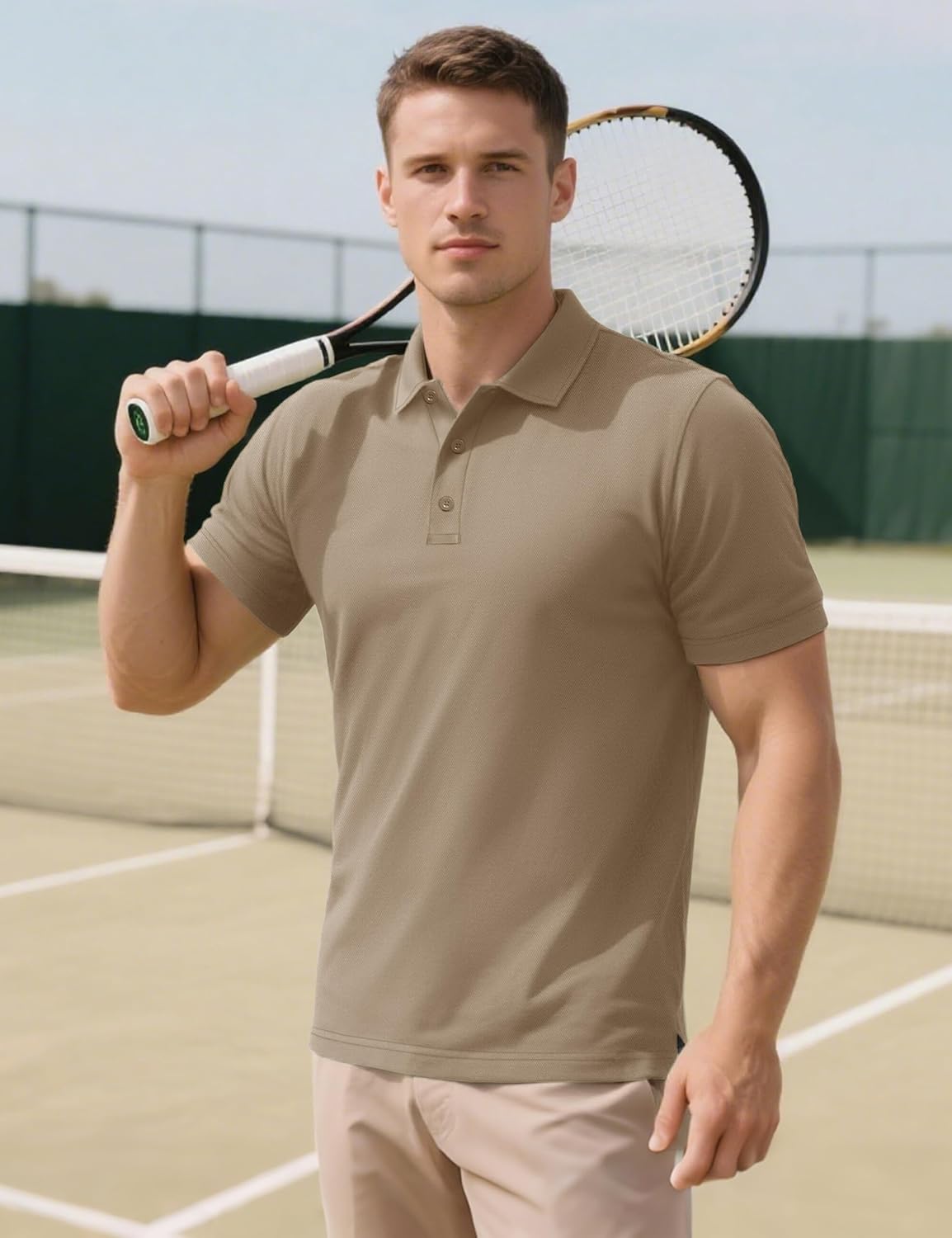 MAGCOMSEN 5 Pack Mens Polo Shirts Short Sleeve Quick Dry Moisture Wicking Golf Polos Casual Athletic Golf Shirt - Image 4