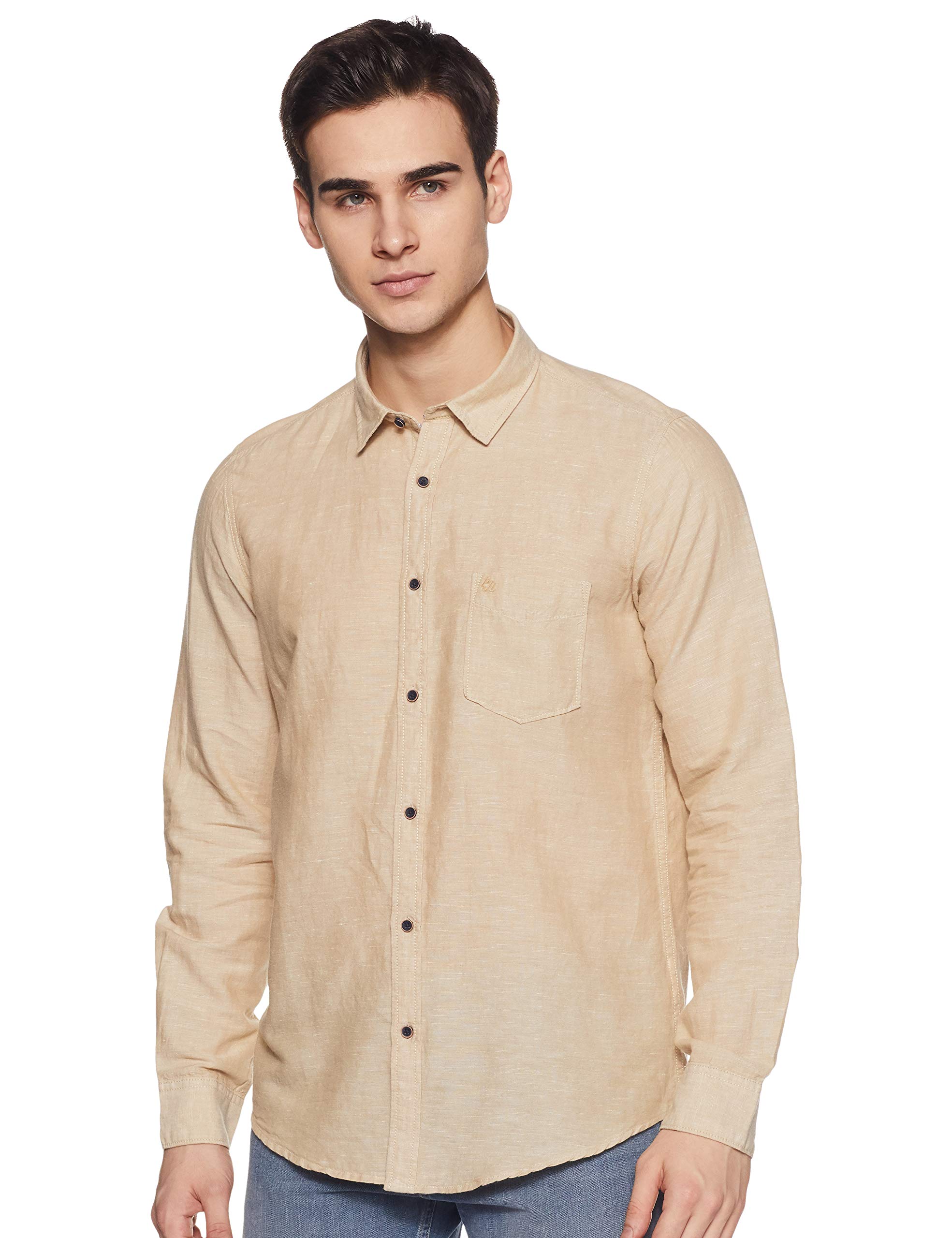 Pepe JeansPepe Mens Slim Collar Slub Casual Shirt