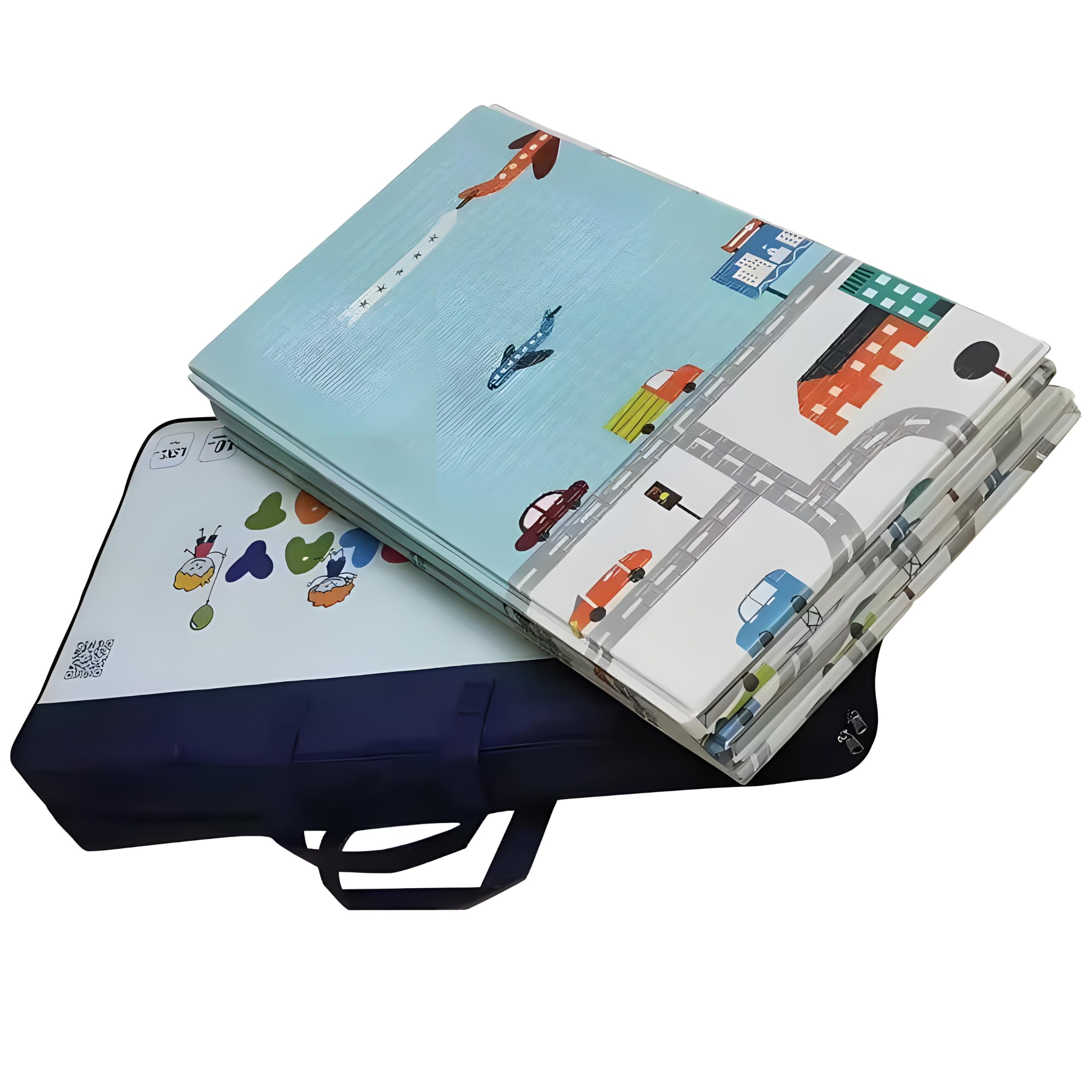 Large Reversible Baby Mat - Waterproof & Foldable -2