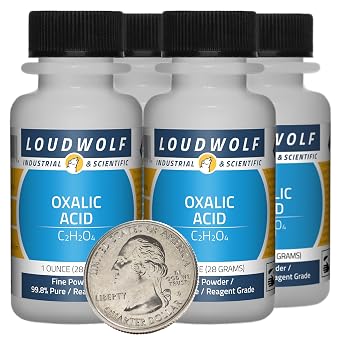 Oxalic Acid / 4 Ounces / 4 Bottles / 99.8% Pure Reagent Grade/Fine Powder