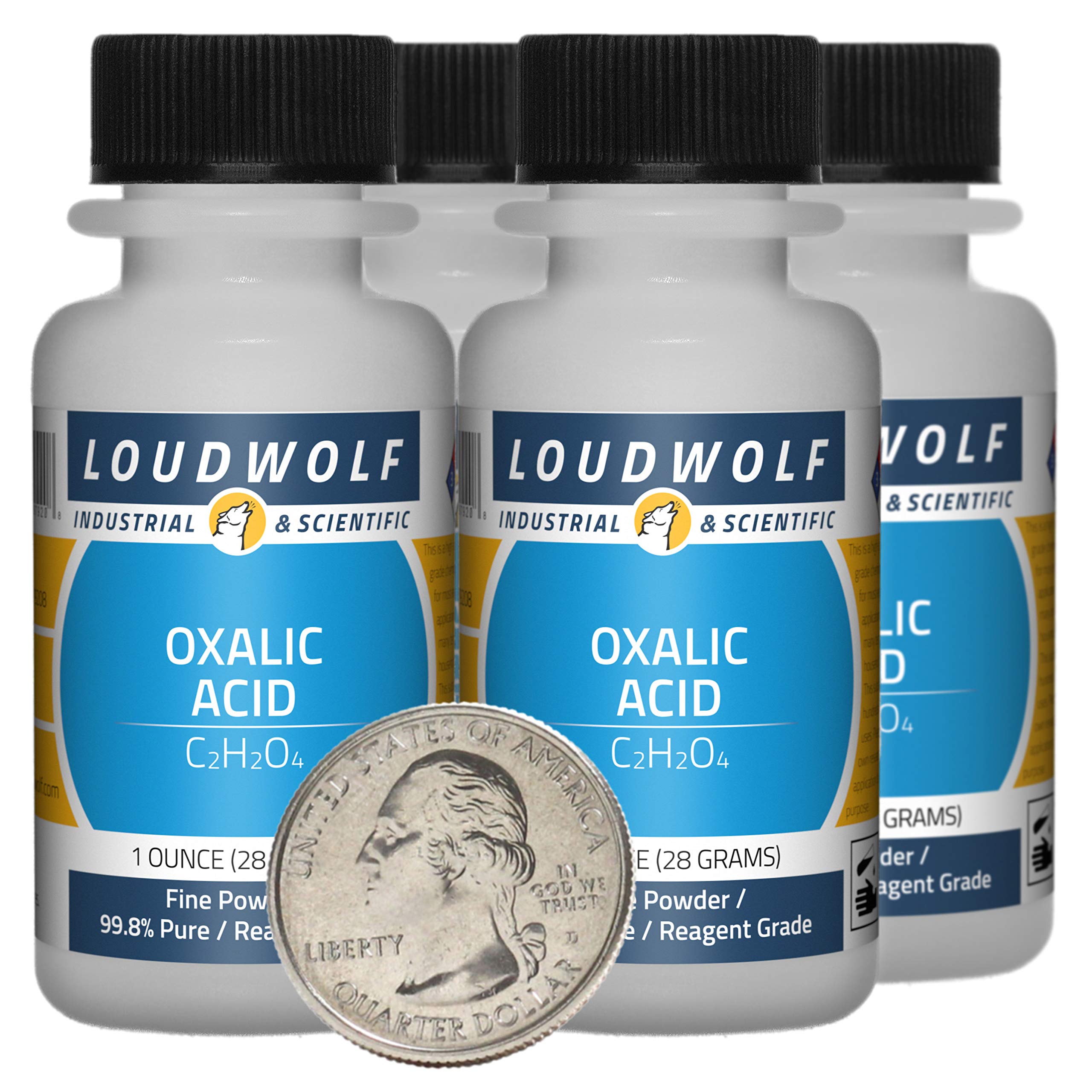 Oxalic Acid / 4 Ounces / 4 Bottles / 99.8% Pure Reagent Grade/Fine Powder
