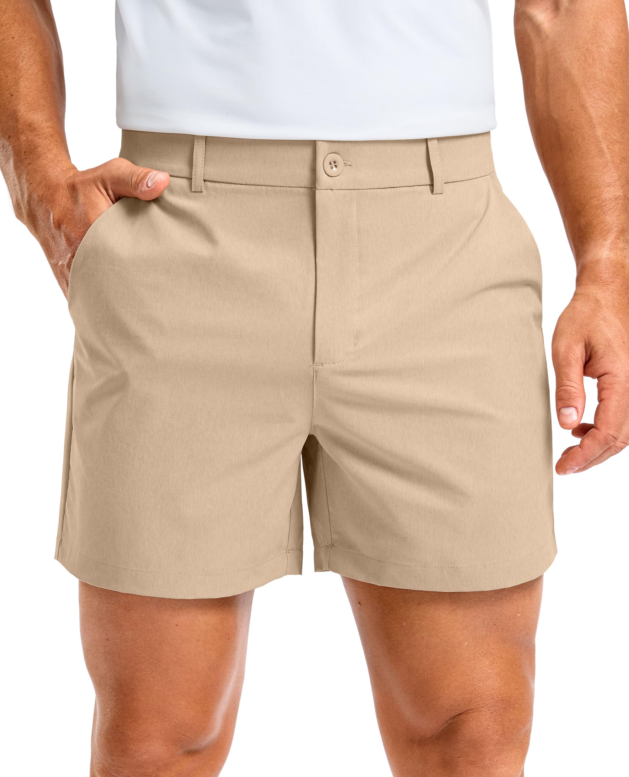 Soothfeel Men's Casual Shorts 5/7/9 Inch Golf Dress Shorts with 4 Pockets