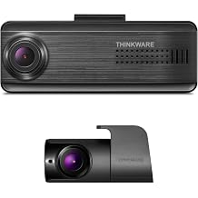 THINKWARE F200 PRO Dash Cam 1080p Front and Rear, Wi-Fi, G-Sensor | 32GB card, GPS cradle and hardwiring cable included, speed and red light camera alerts, parking mode, compact design