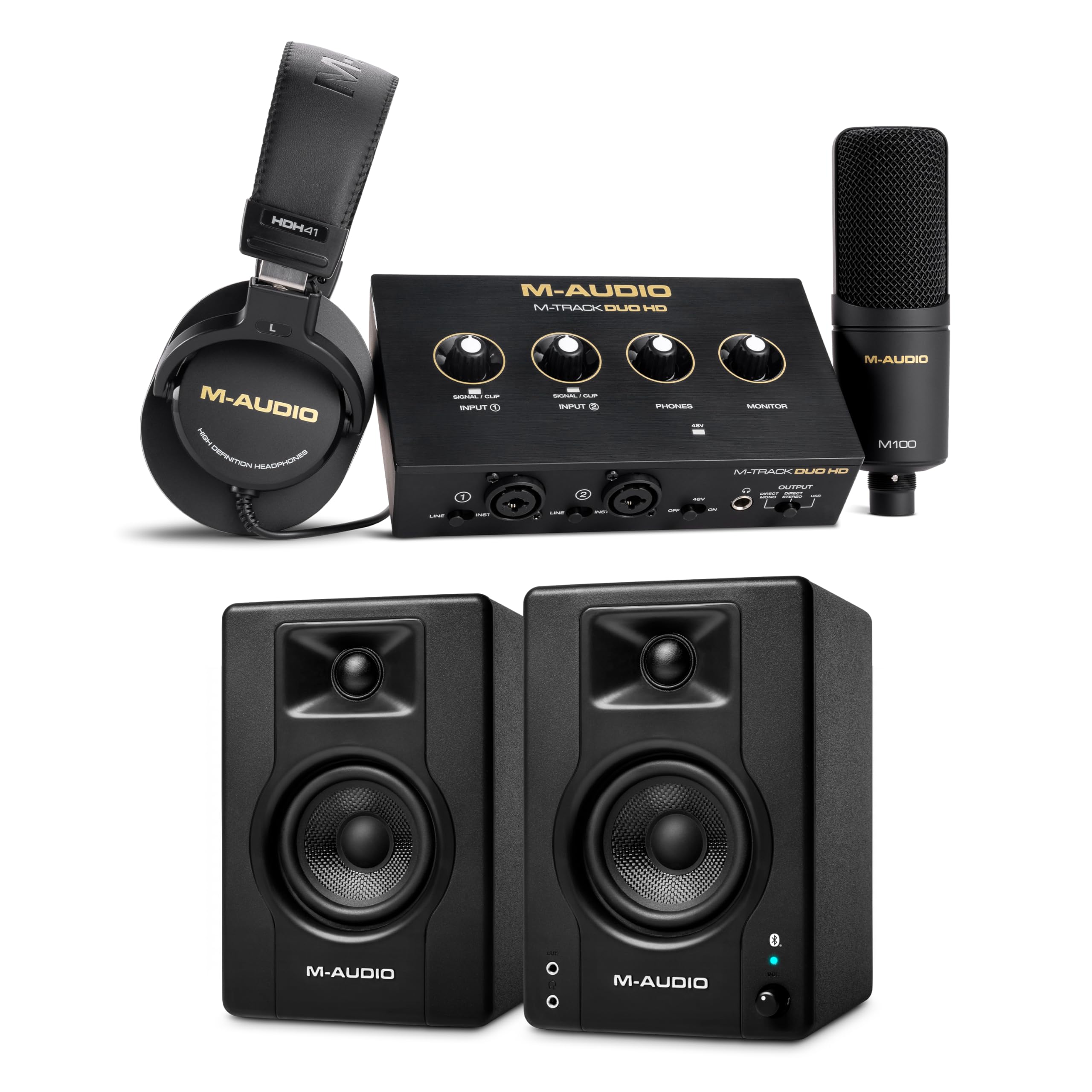 Moniteurs de studio BX3 M-Audio avec interface audio double XLR - 8