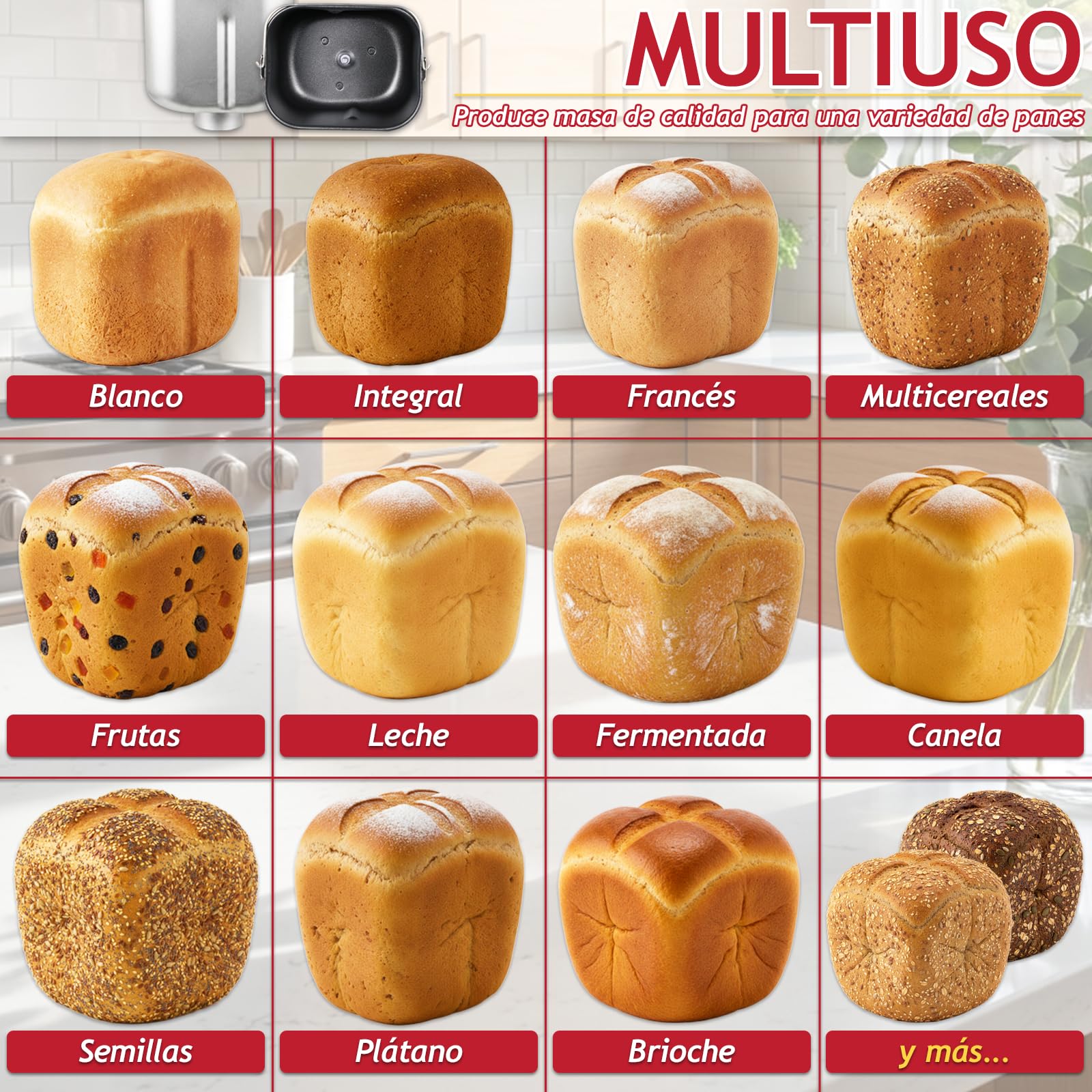 SPARES2GO Bandeja para Hornear + Brazo de Amasado para Morphy Richards Panificadora 48319, 48320 y 48321