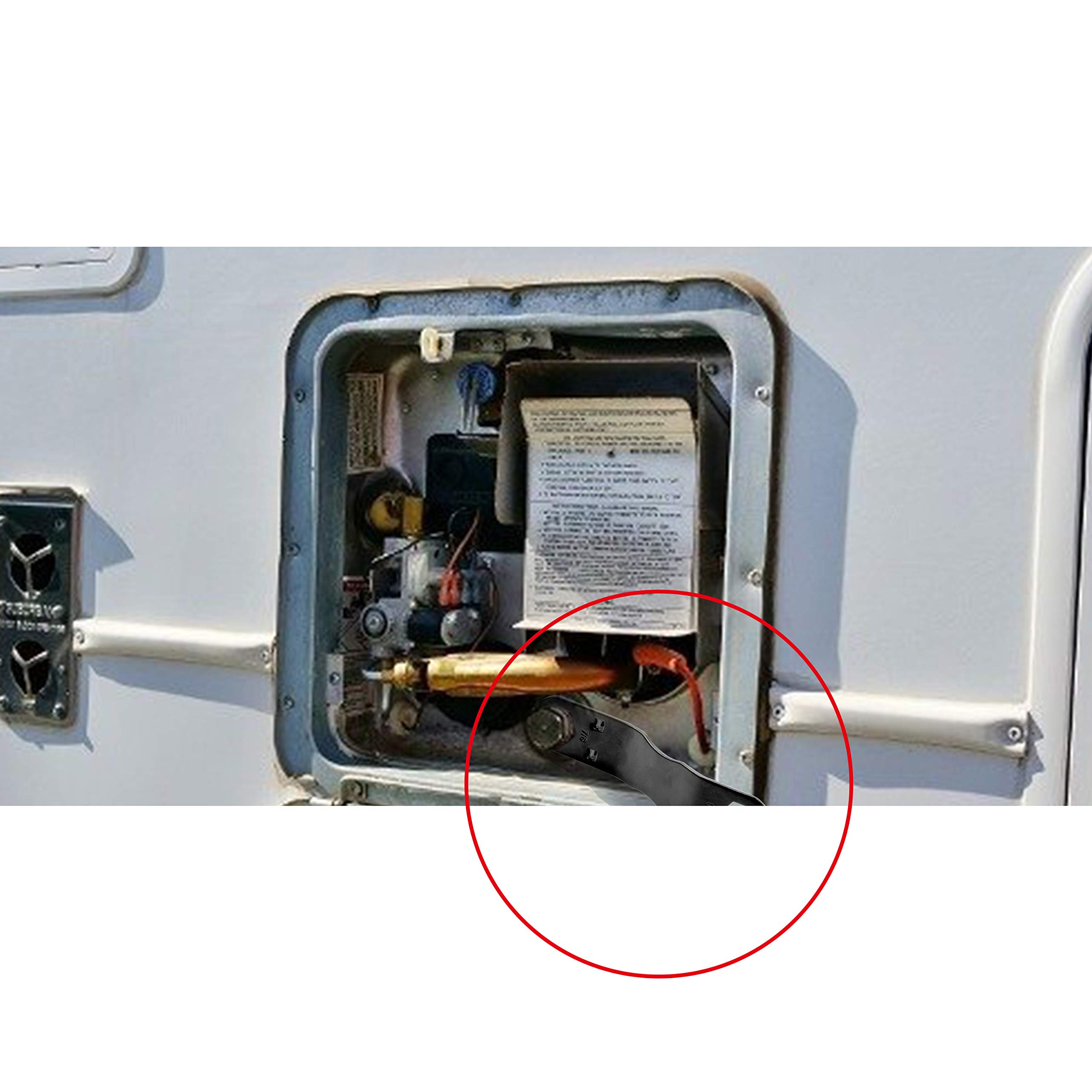 RVMATE RV Water Heater Drain Plug Kit, Include Angled Wrench, 4 Pieces