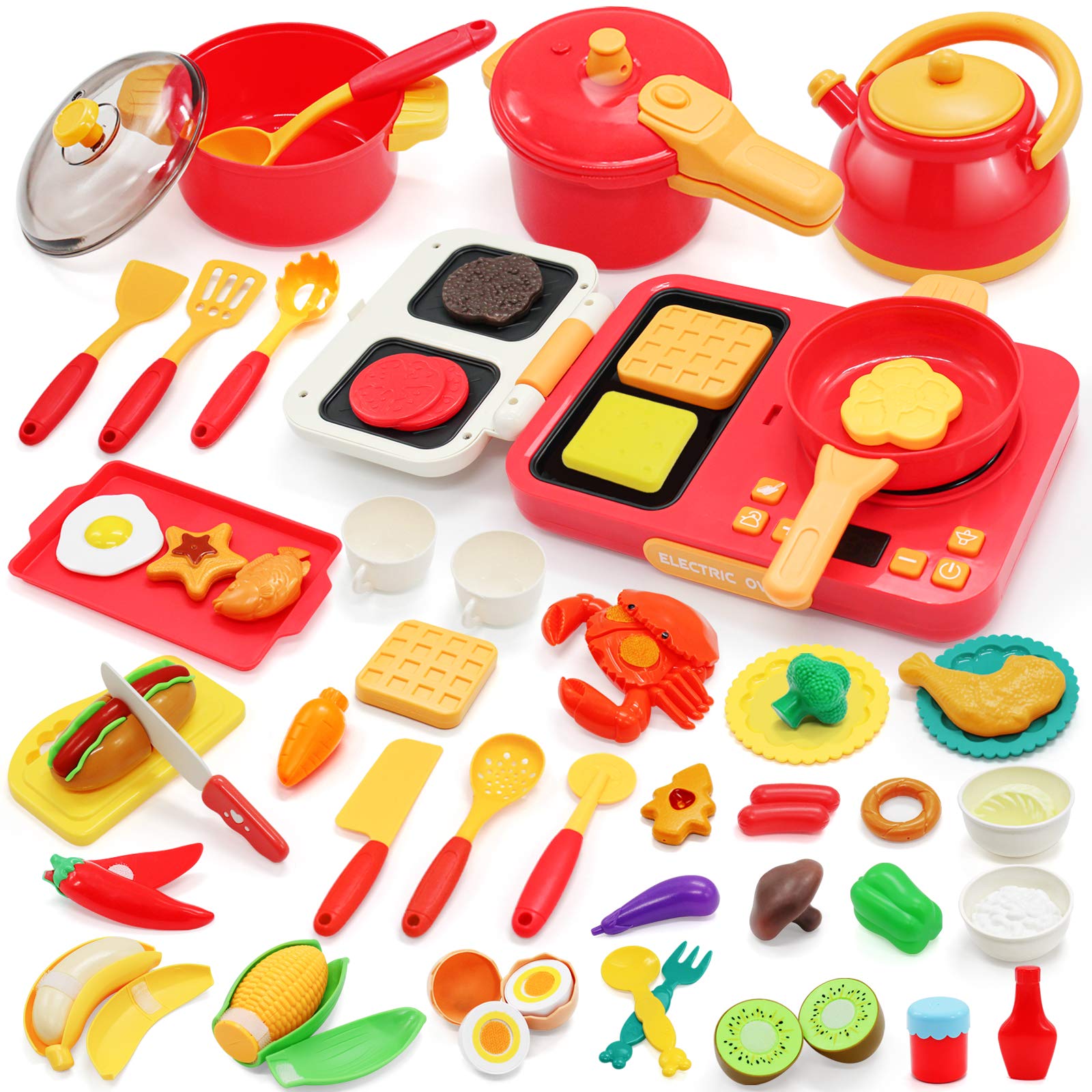 Buy PEAINBOX Kids Kitchen Accessories Sets, 68PCS Kitchen Toys Play Pots and Pans Sets w