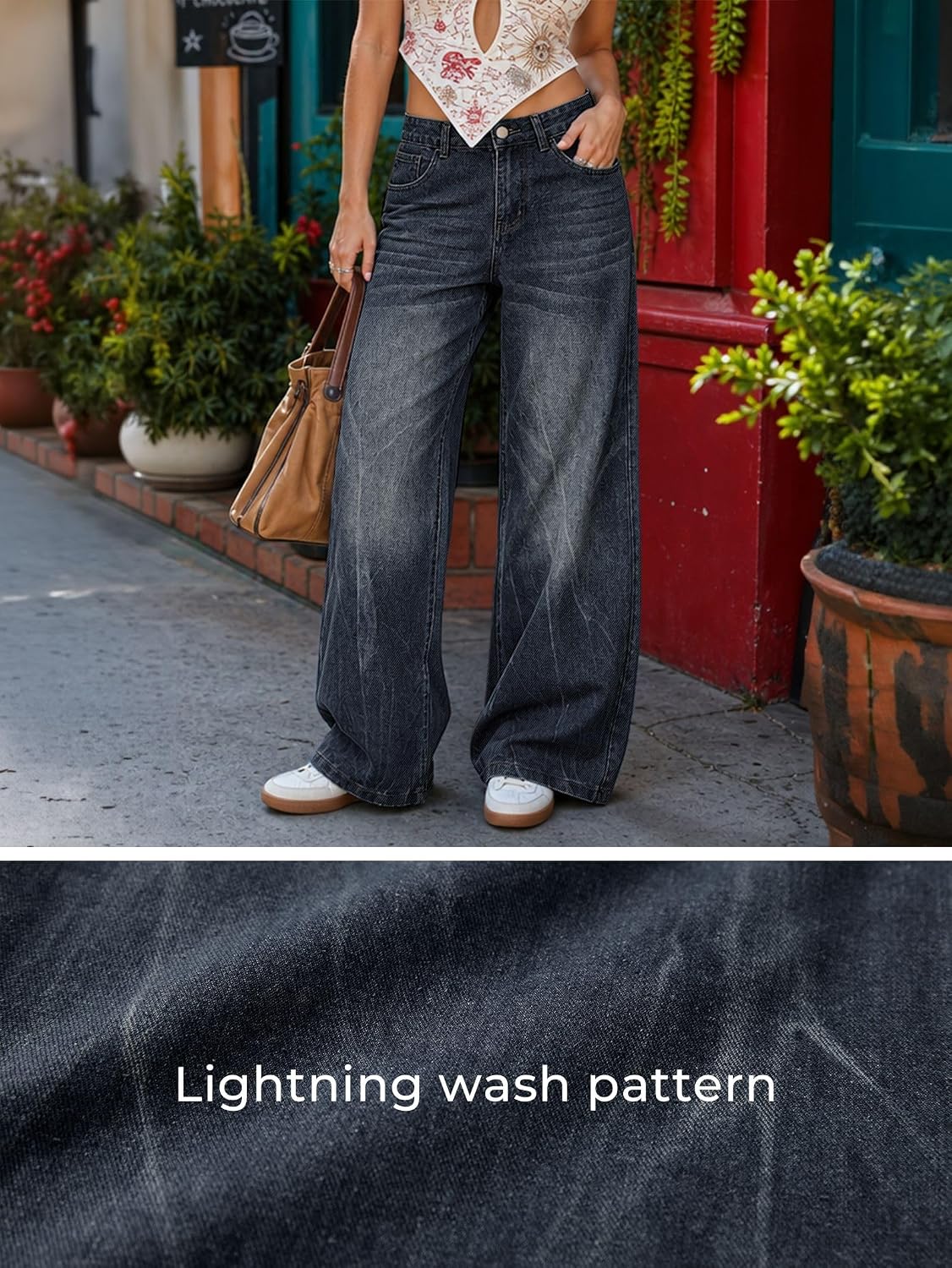 EMMIOL Baggy Jeans Women High Waisted Wide Leg Jeans image 5