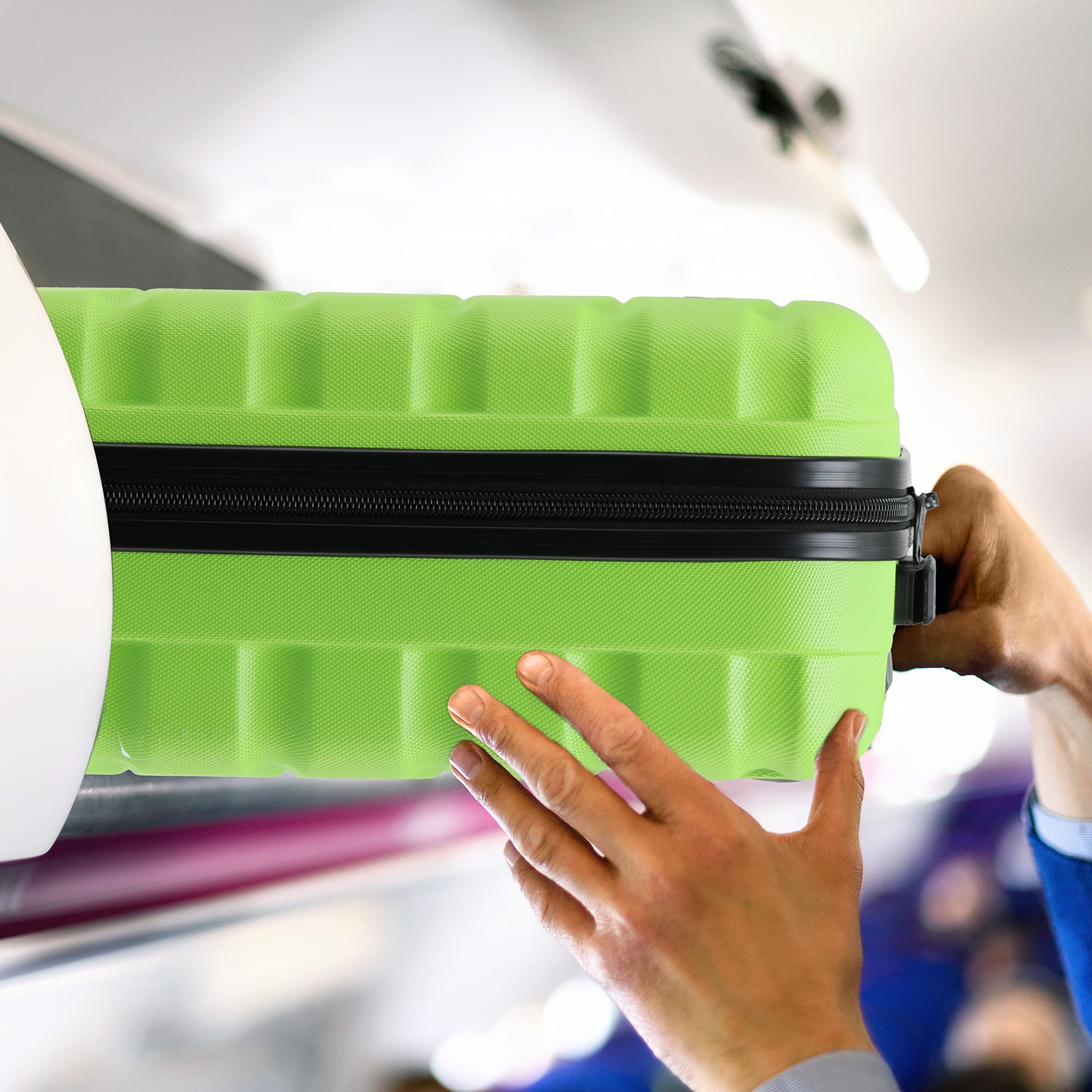 Flight Knight Cabin Suitcase 55x40x20 Ryanair Priority, EasyJet, Jet2 Lightweight Small Durable 4-Wheel Cabin Case, Carry-On for Over 60 Airlines, Hard Shell, 10kg Hand Luggage Bag (55 x 40 x 20 cm)