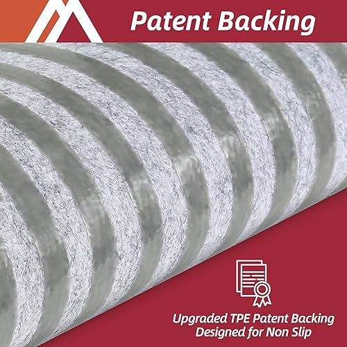 Miniatura 2 de COSY HOMEER - Alfombra antideslizante de 28 x 9 pulgadas, uso interior para peldaños de madera, para niños y perros, 100 % poliéster, base de