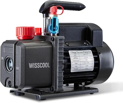 WISSCOOL 4.5 CFM Single-Stage HVAC Vacuum Pump, 1/4 HP