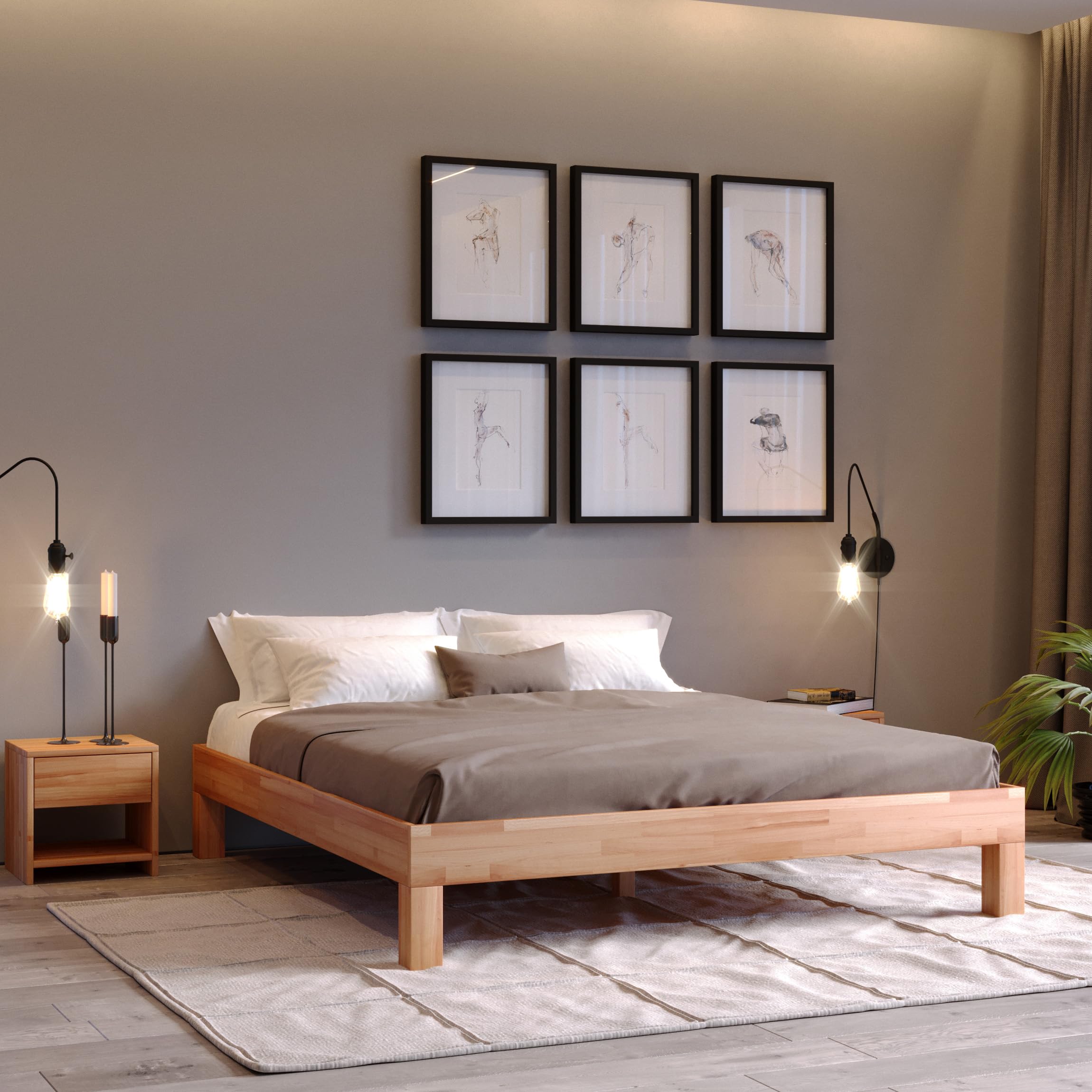Krok Wood Massivholzbett Jana in Buche (180 x 200 cm)