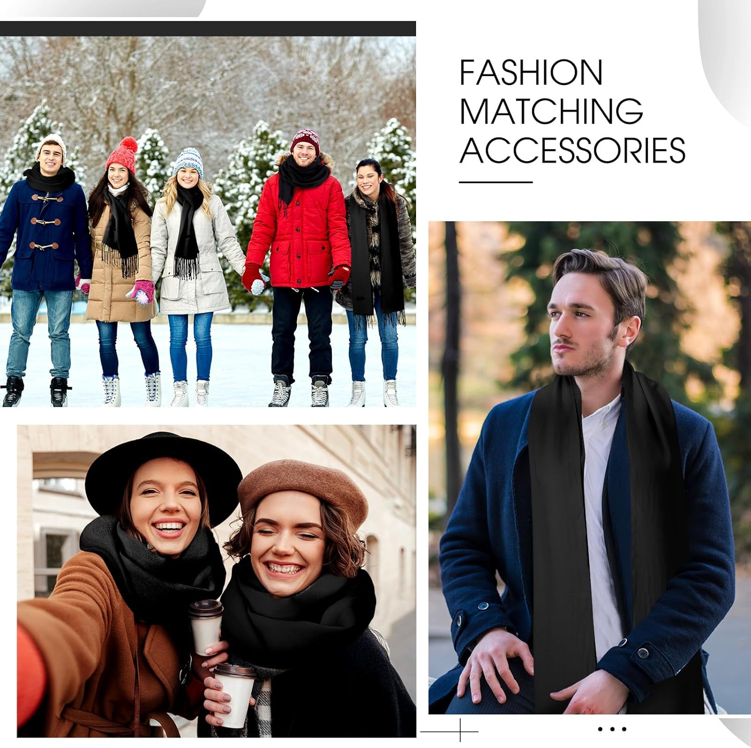 48 Pcs Scarf Bulk Shawls and Wraps Tassel Edge for Wedding Bridesmaid Party Favors, 13.8 x 78.8 in - Image 6