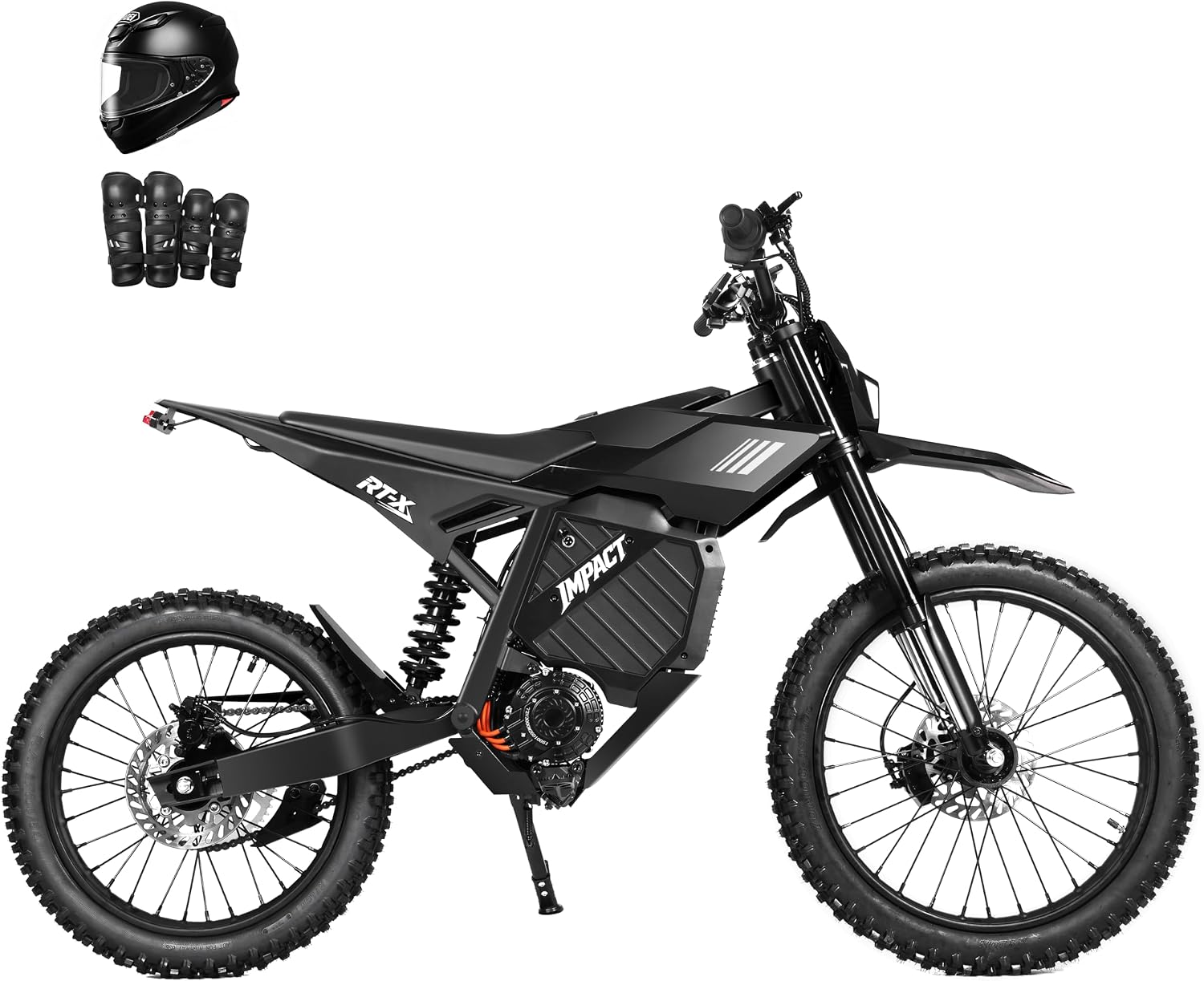 RT-X 19″ 17″ Electric Dirt Bike for Adults, 6500W Peak 53+MPH Mid-Drive Motor, Electric Motorcycle with 72V 30Ah 70-Mile Range Battery, Hydraulic Nitrogen Dual Shock Absorbers, Black