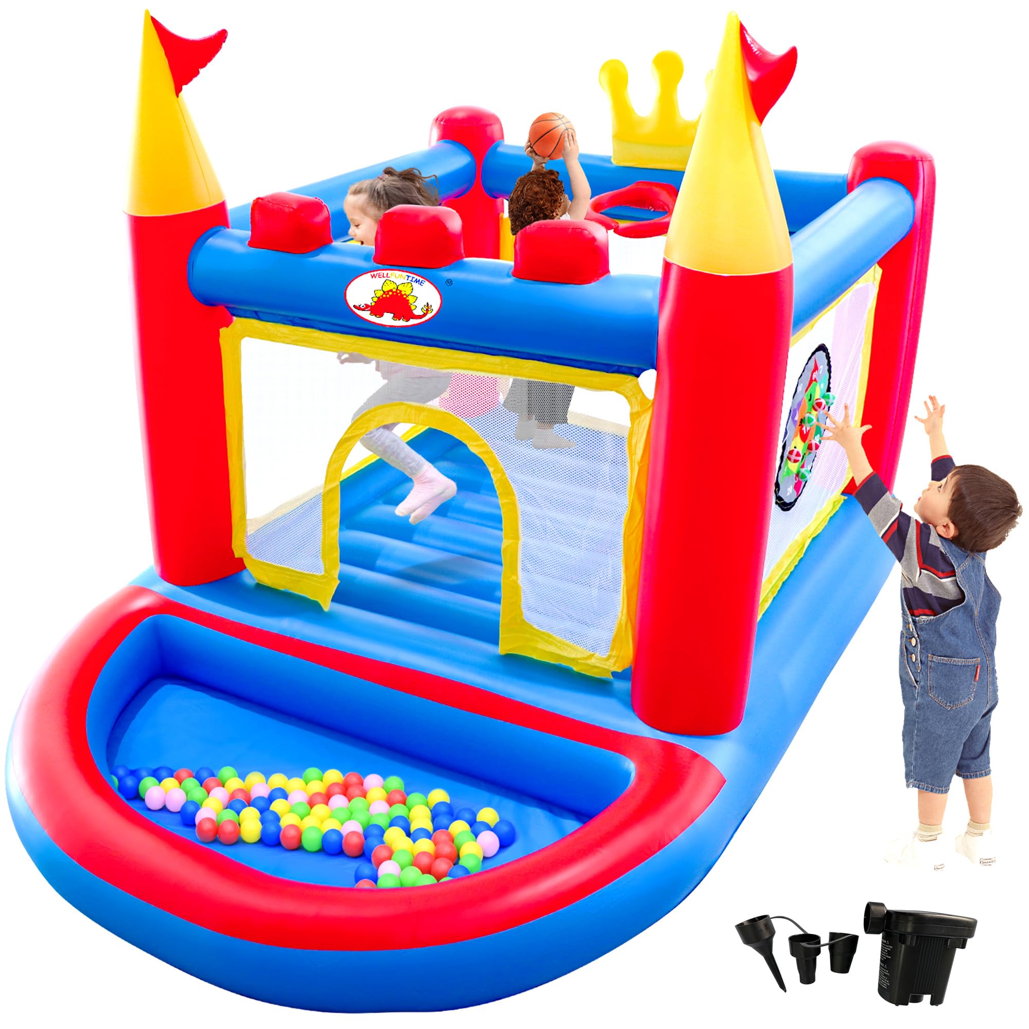 Photo 1 of ***PARTIAL SET*** WELLFUNTIME Inflatable Bounce House with Blower
