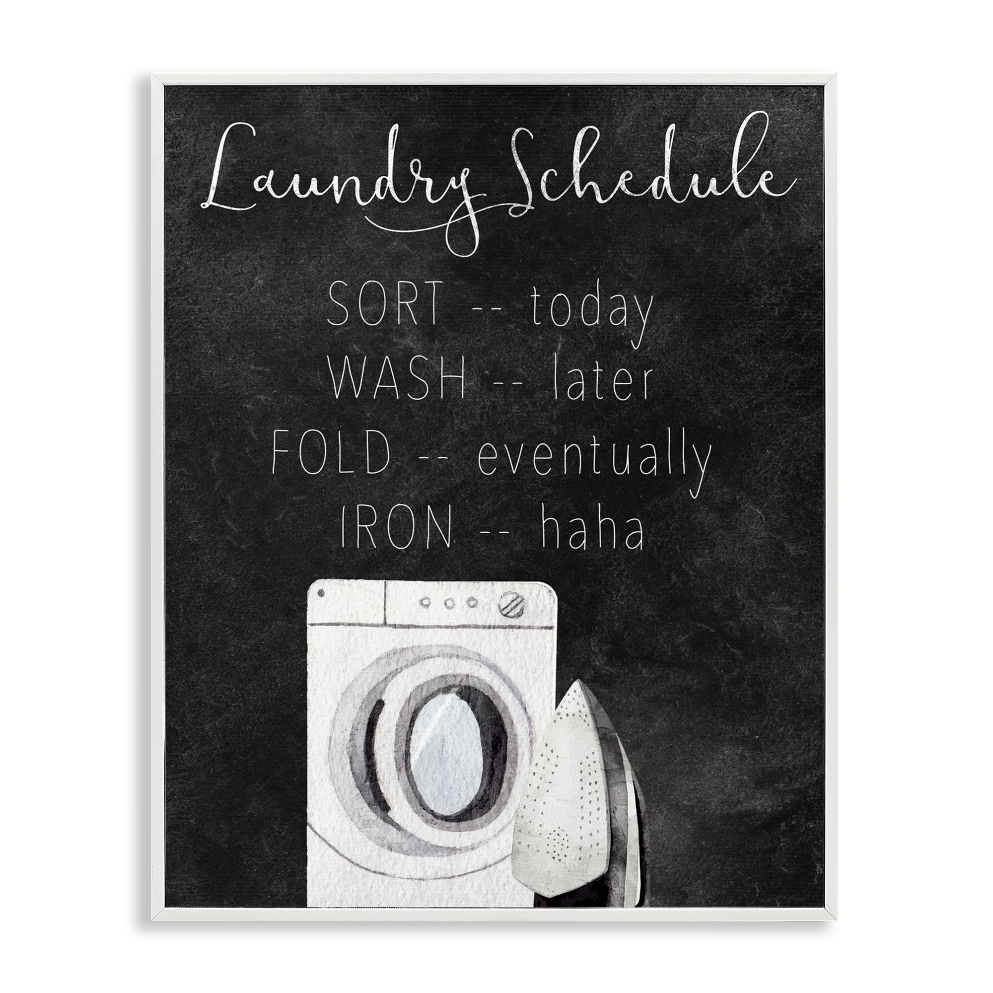 'Lazy Laundry Schedule Humor'| Framed Giclee Art