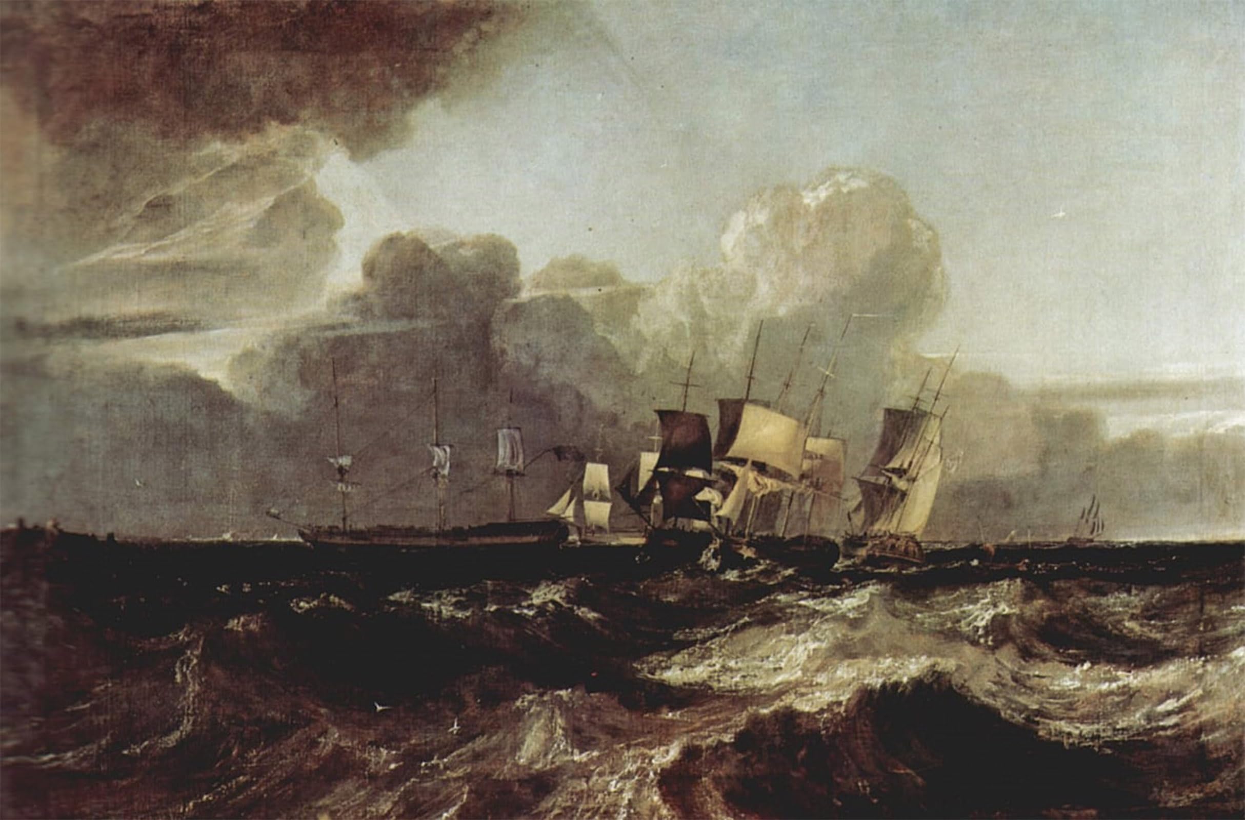 POSTERIIk Famous Animal Posters Vintage Picture To the approaching ships by Mallord William Turner Modern Wall Decor for Home Decor 60x90cm