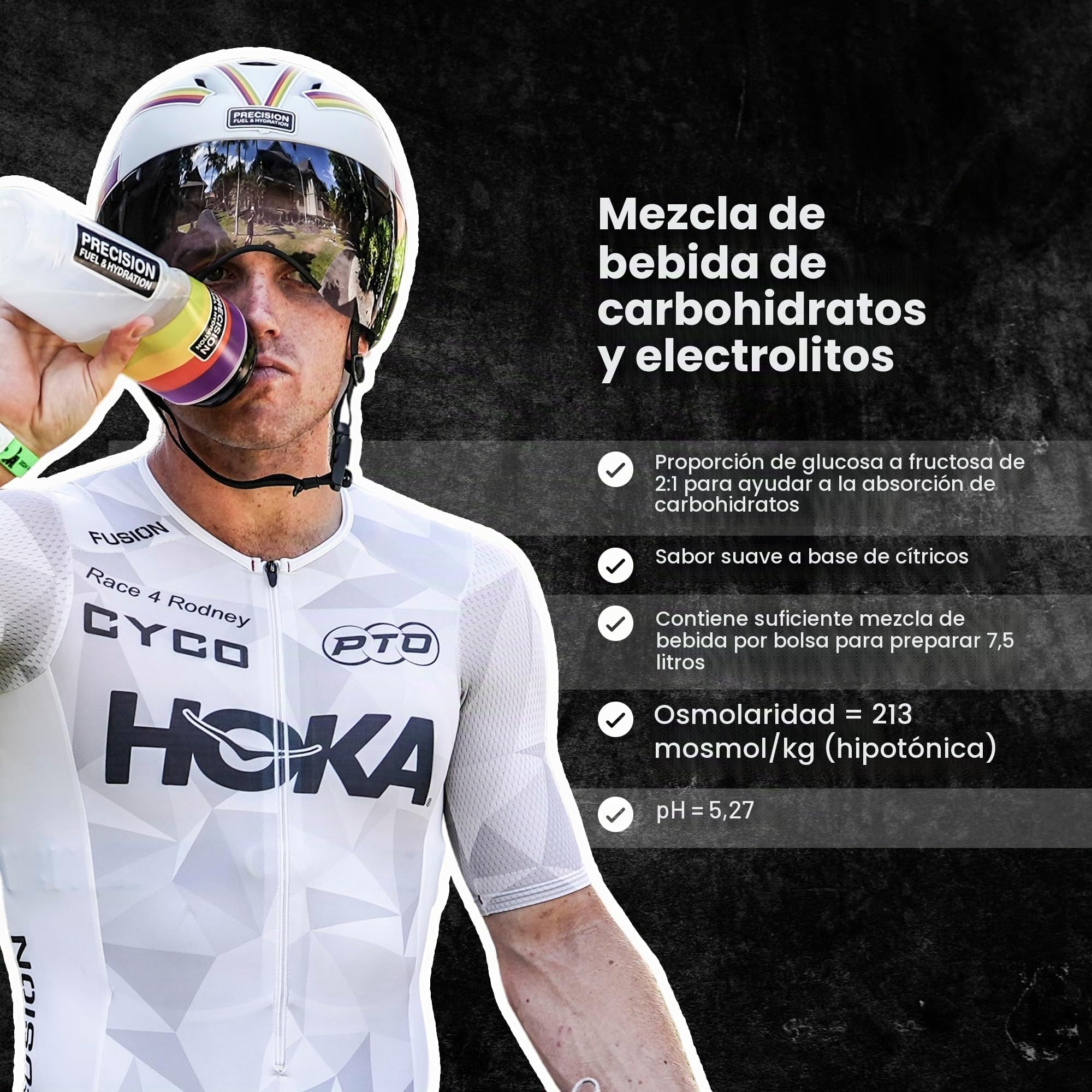 Precision Fuel Carb and Electrolyte Powder Mix - Bebida energética de alto rendimiento, 60 g de carbohidratos y 1000 mg de sodio por litro - para entrenamientos intensos y deportes (paquete de 2)
